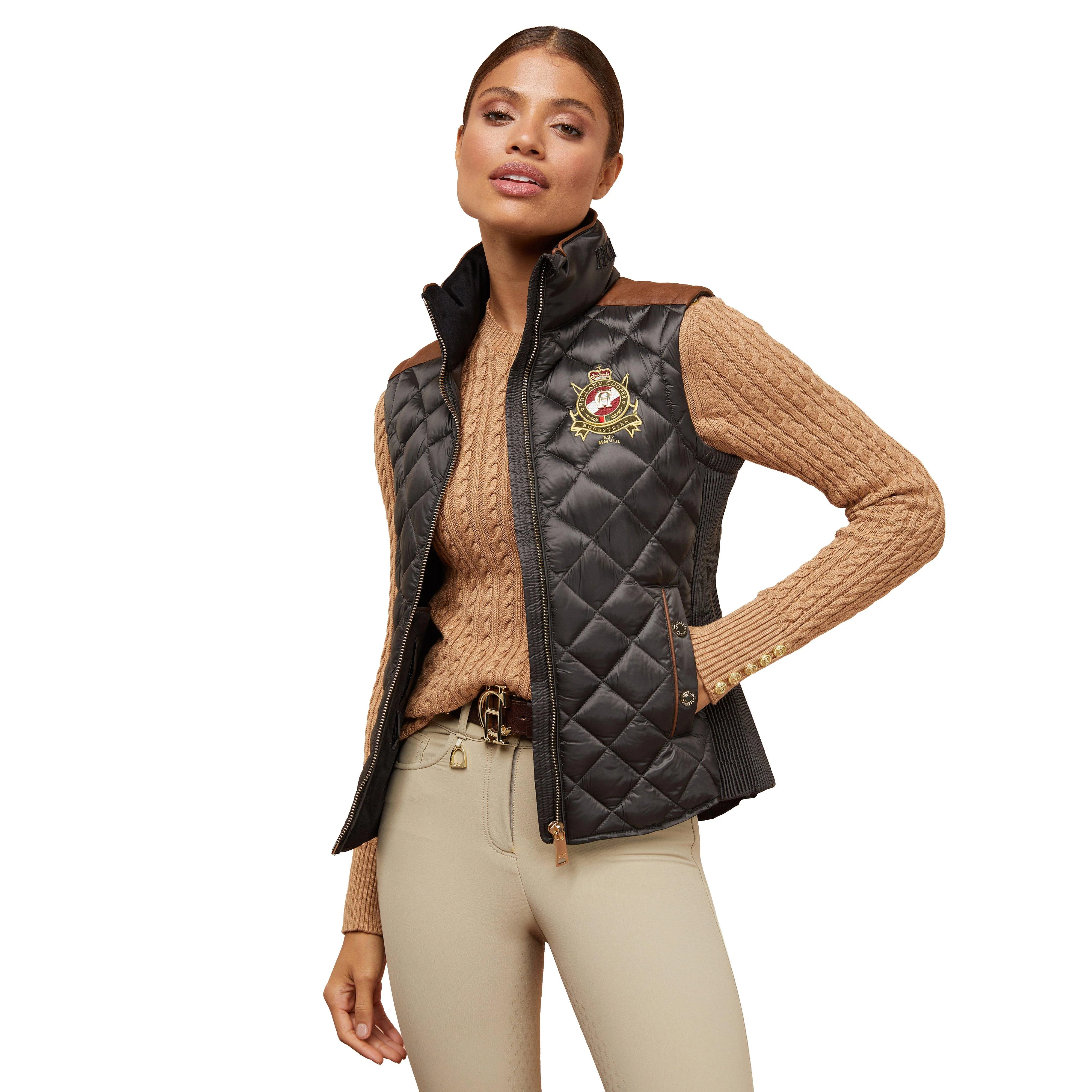 Women's Diamond Quilt Classic Gilet Khaki - Image 13