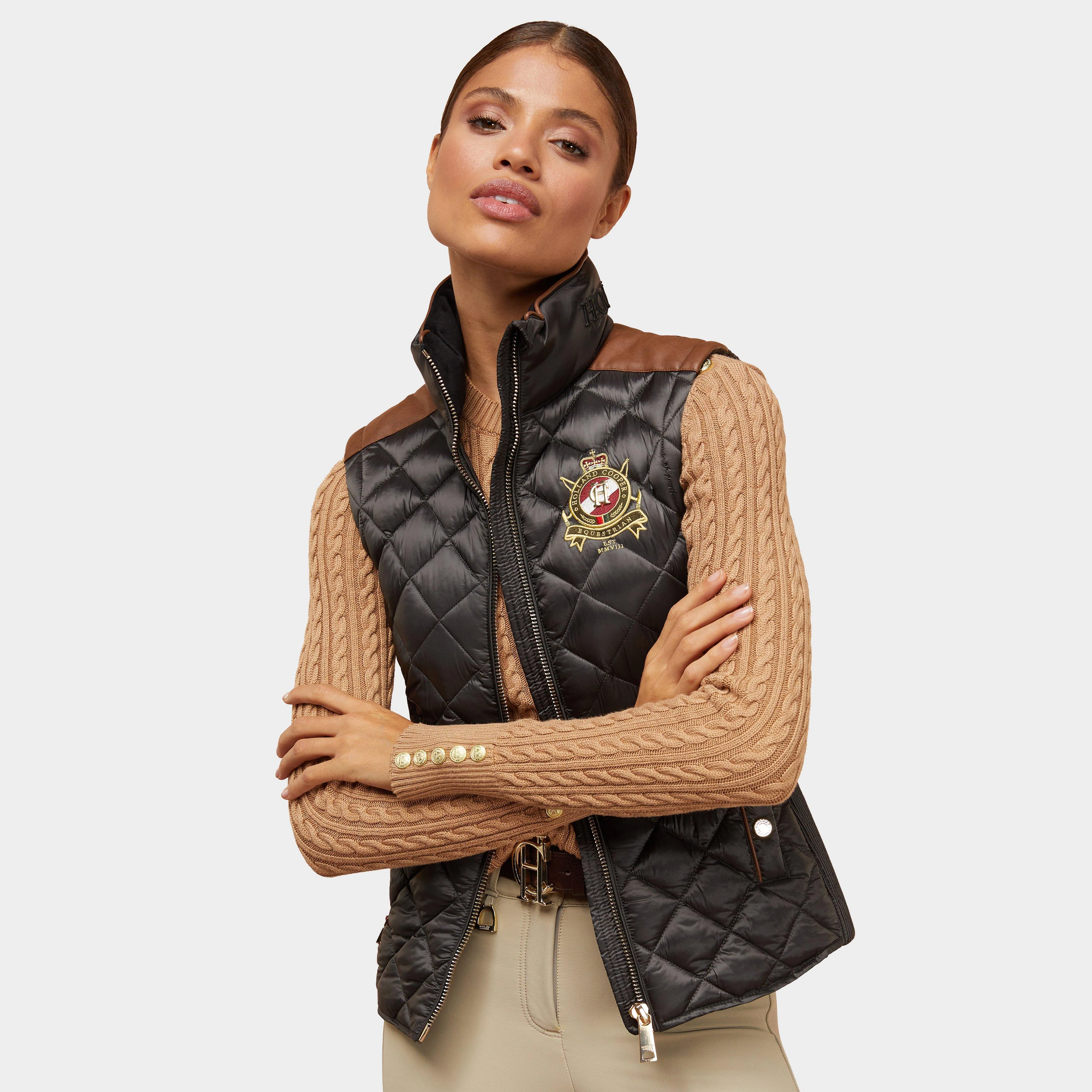 Women's Diamond Quilt Classic Gilet Khaki - Image 3