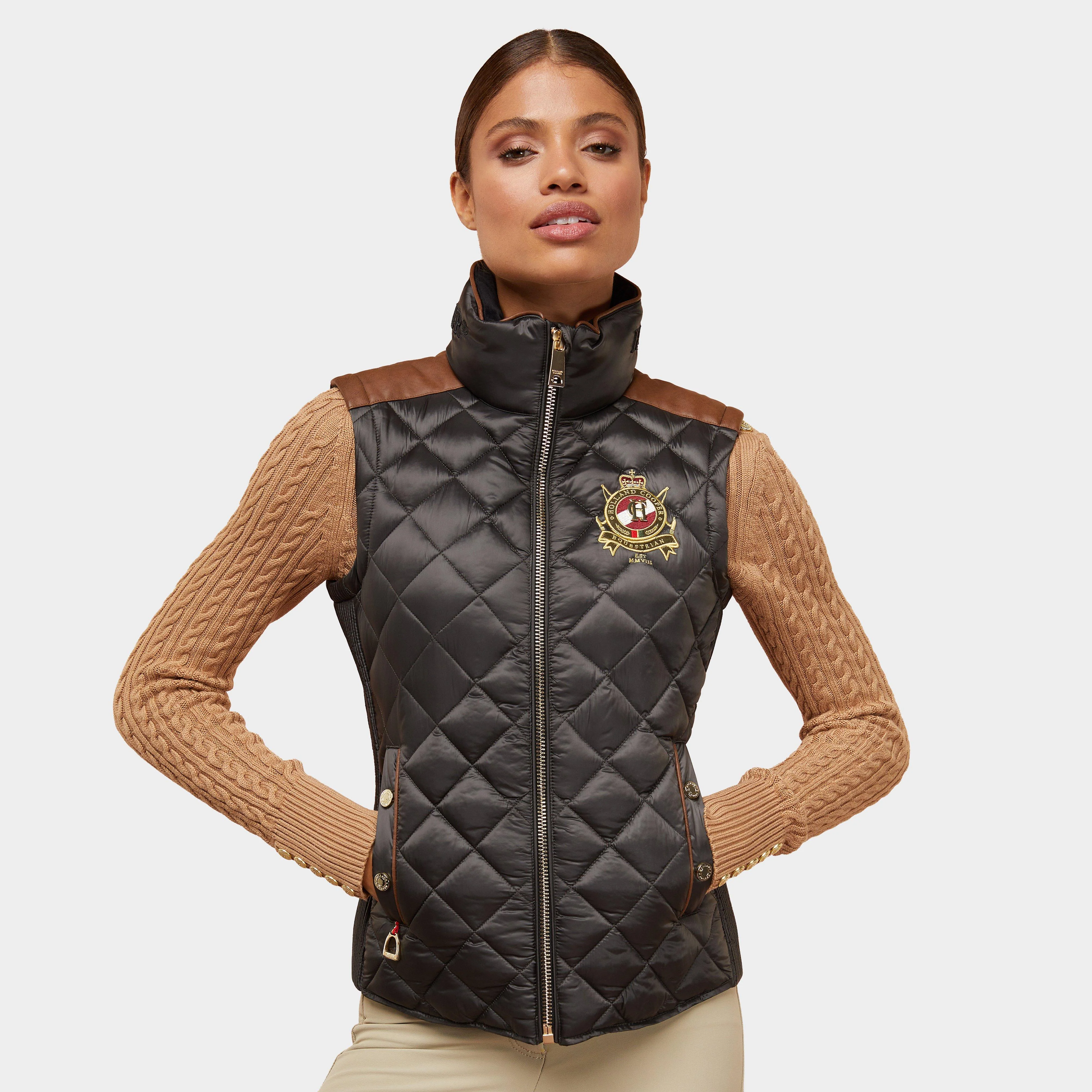 Women's Diamond Quilt Classic Gilet Khaki - Image 5