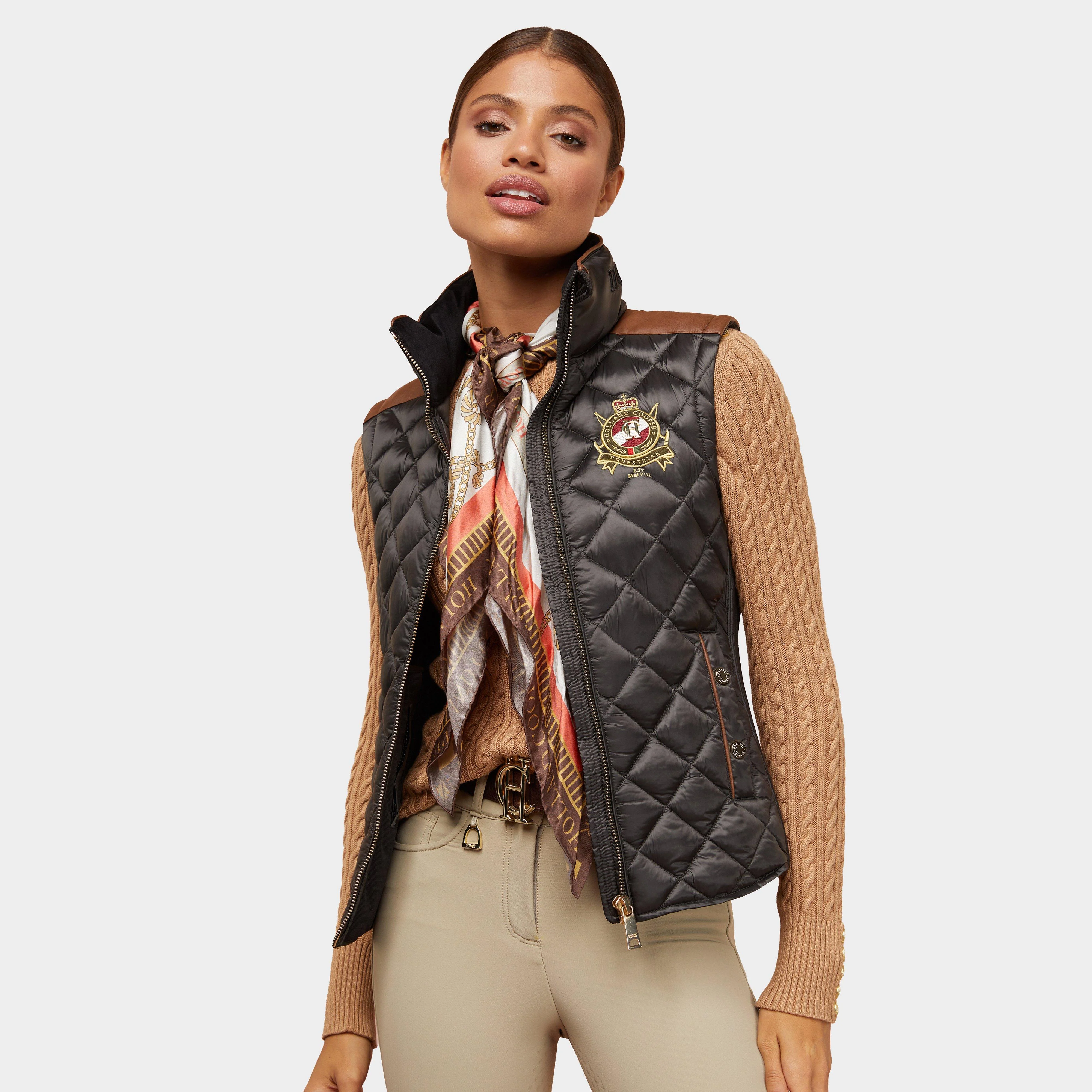 Women's Diamond Quilt Classic Gilet Khaki - Image 7