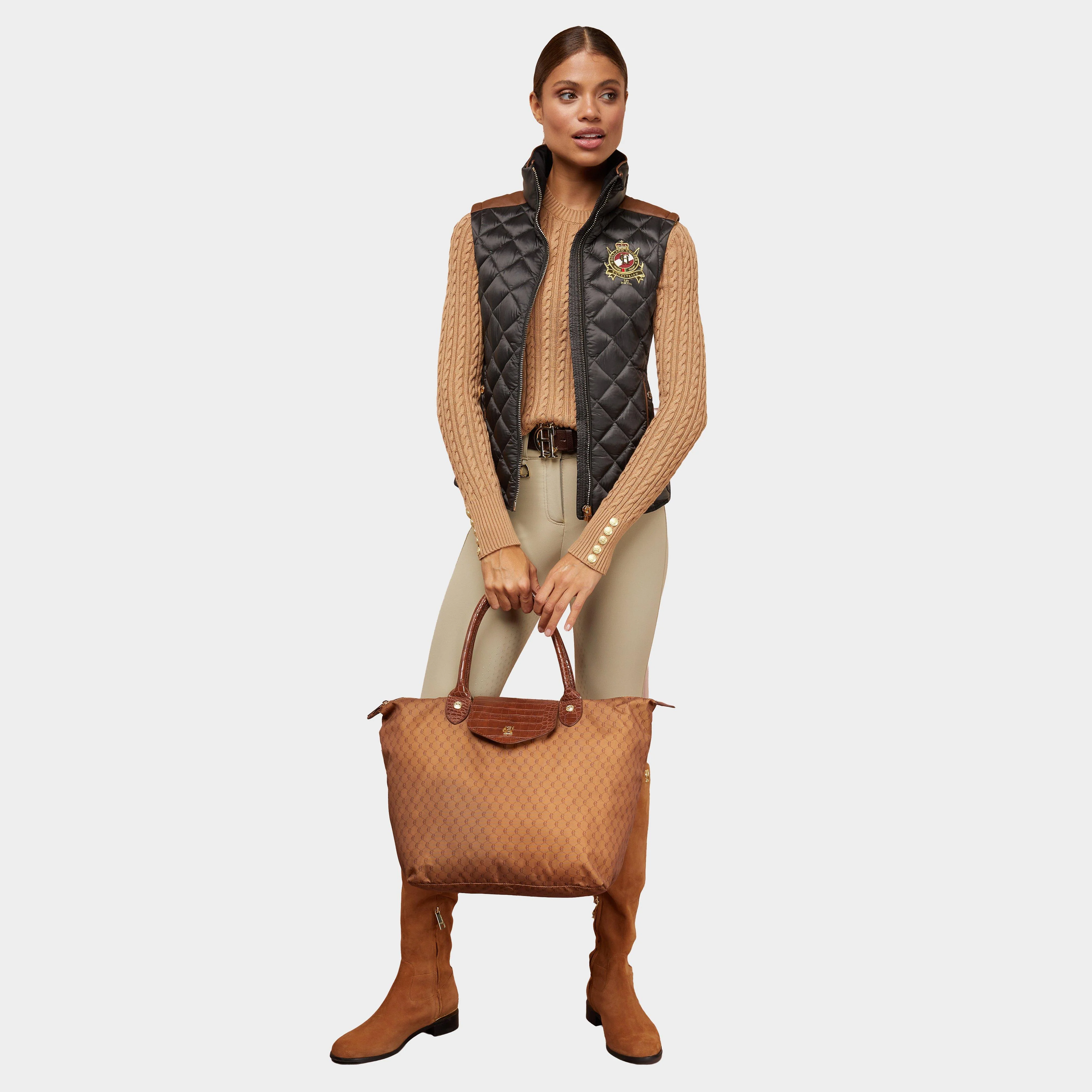 Women's Diamond Quilt Classic Gilet Khaki - Image 9