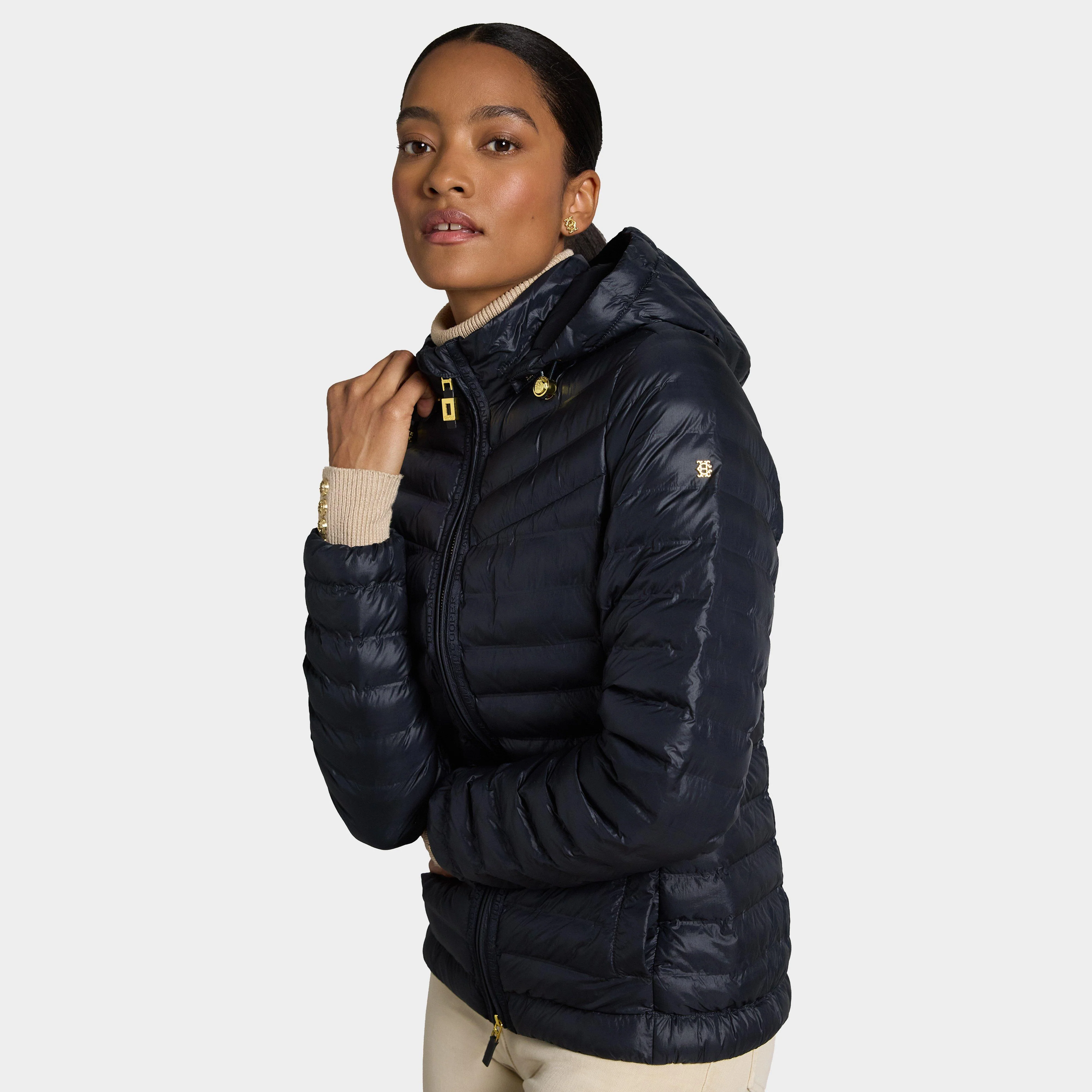 Womens's Lightweight Puffer Jacket Ink Nay - Image 2
