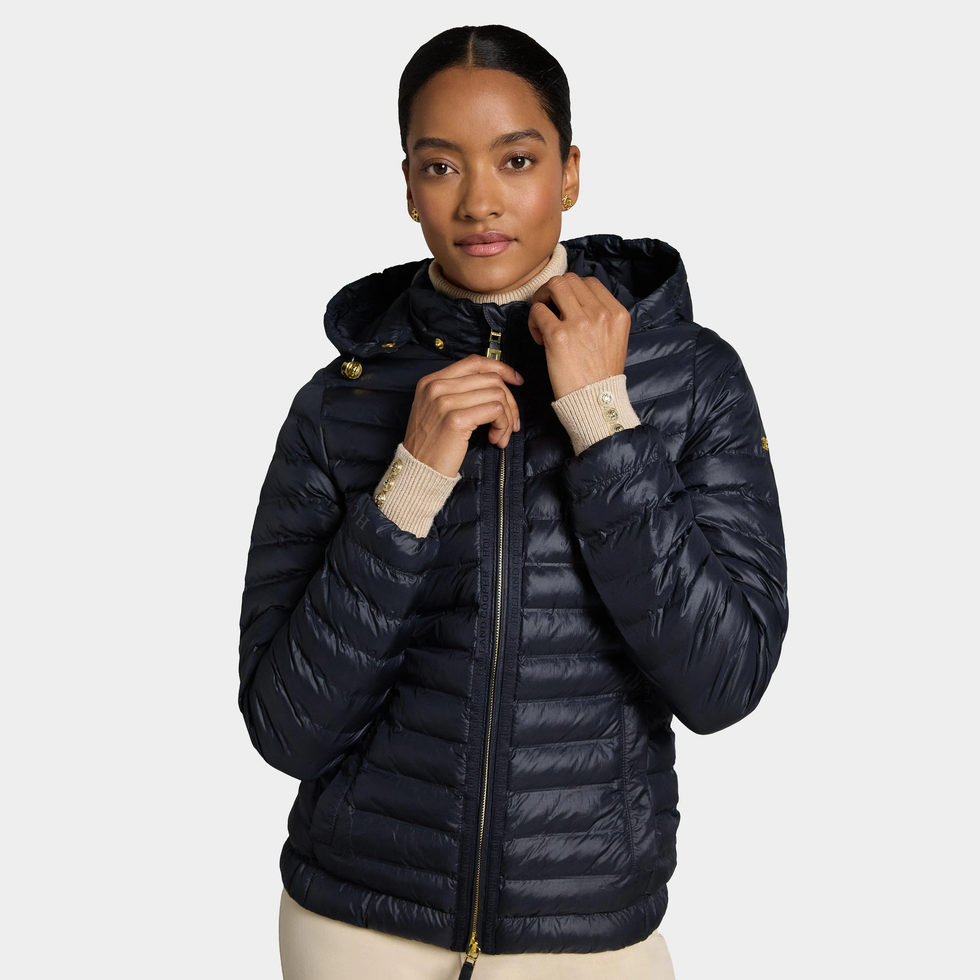 Womens's Lightweight Puffer Jacket Ink Nay - Image 3