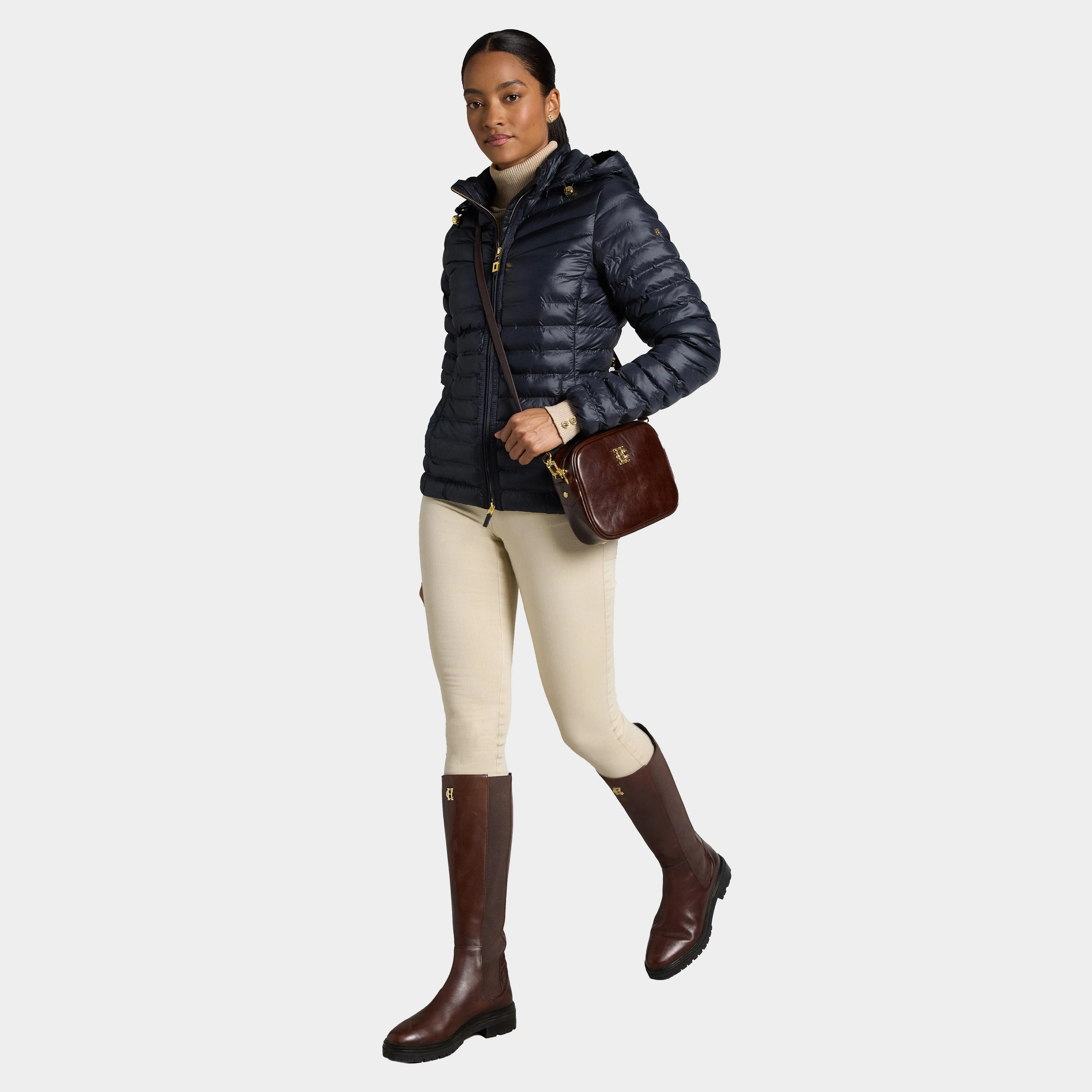 Womens's Lightweight Puffer Jacket Ink Nay - Image 4