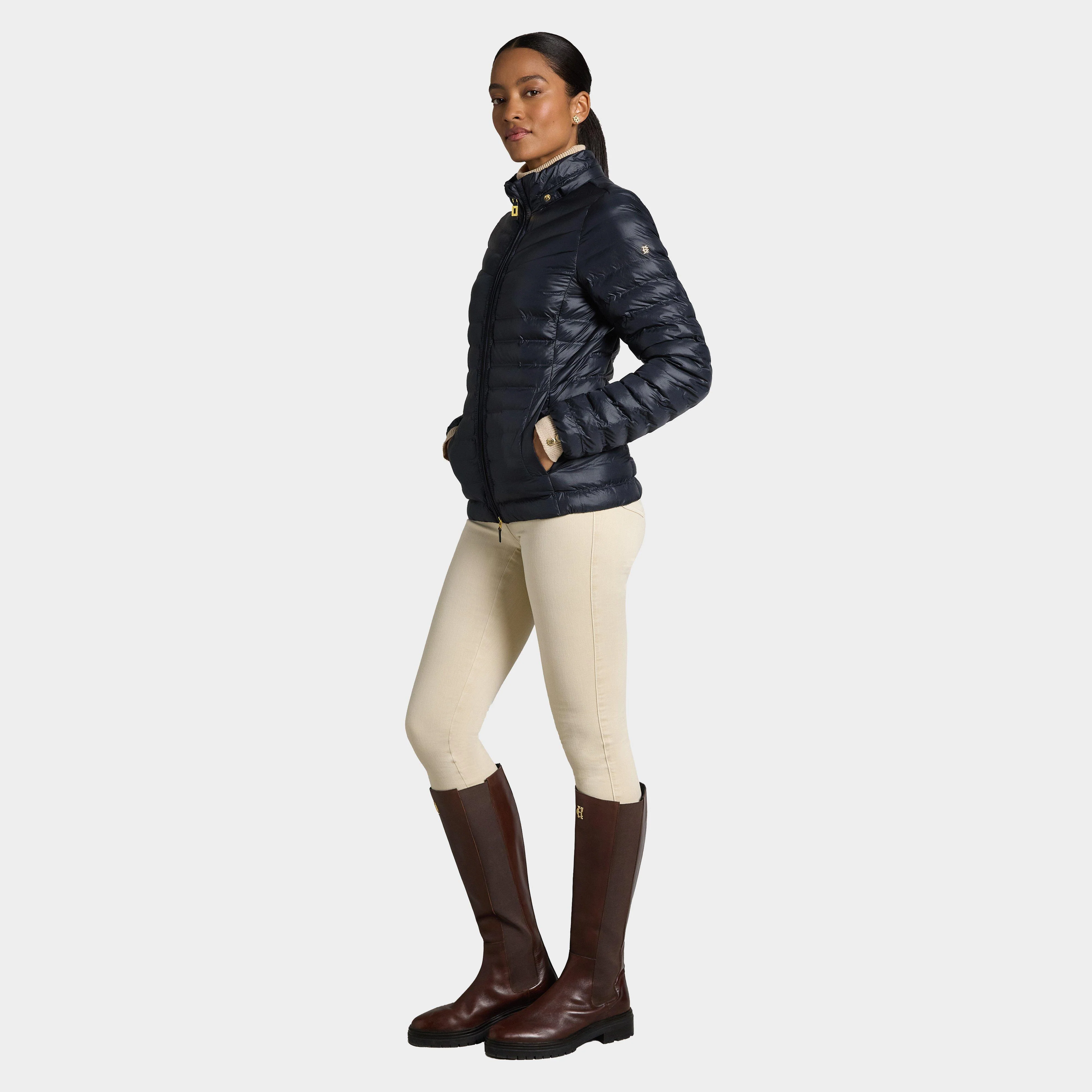 Womens's Lightweight Puffer Jacket Ink Nay - Image 6
