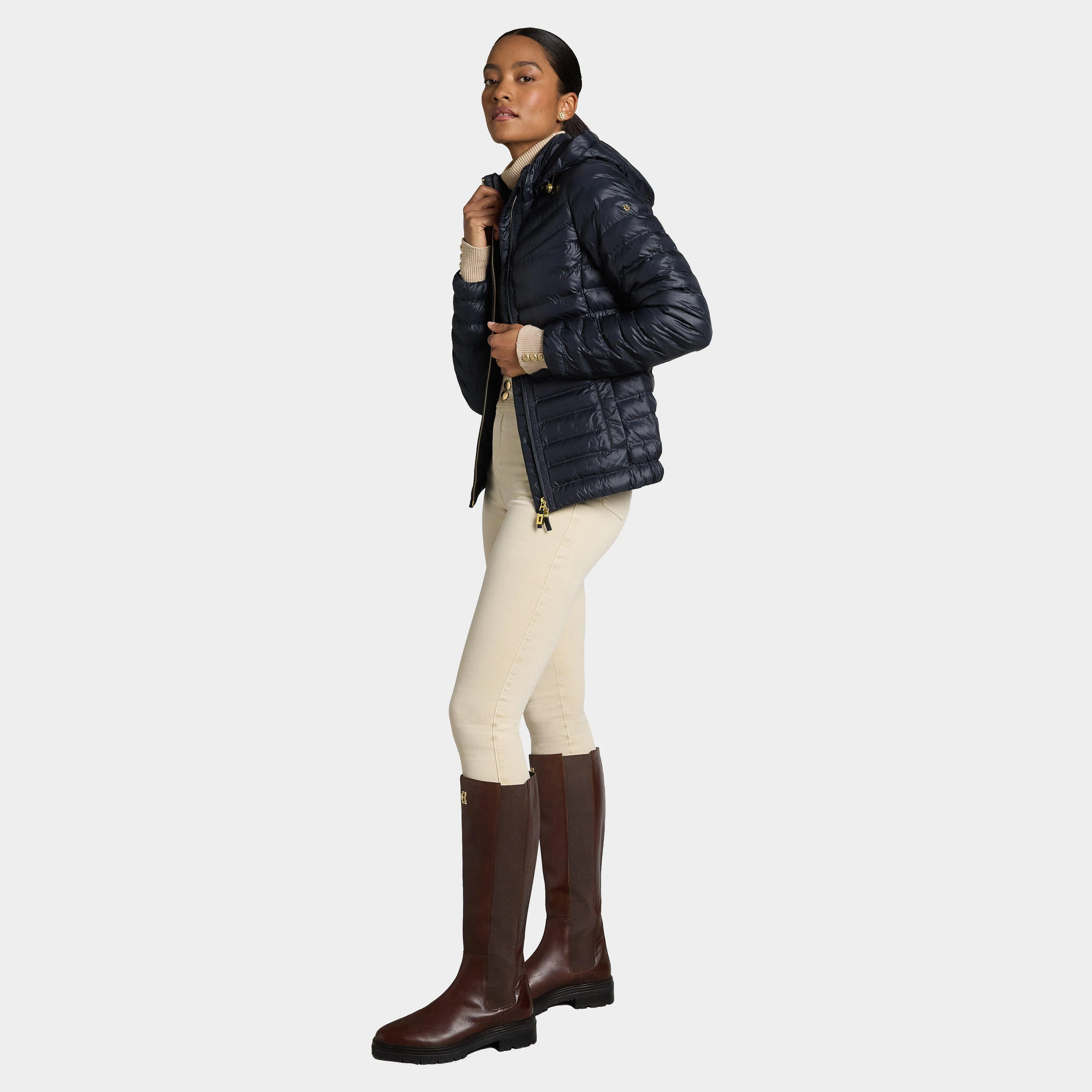 Womens's Lightweight Puffer Jacket Ink Nay - Image 7