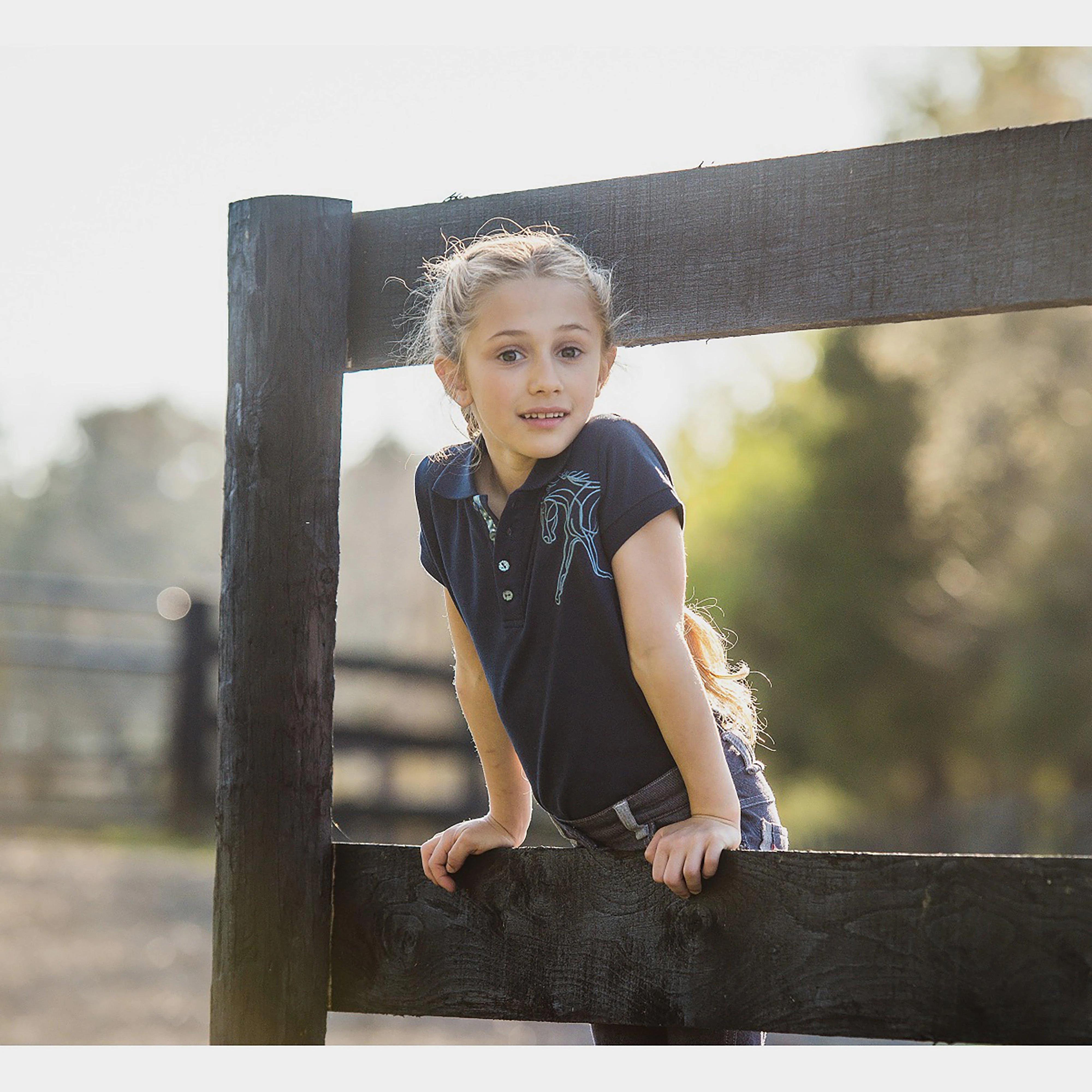 Girls Flamboro Polo Navy - Image 5