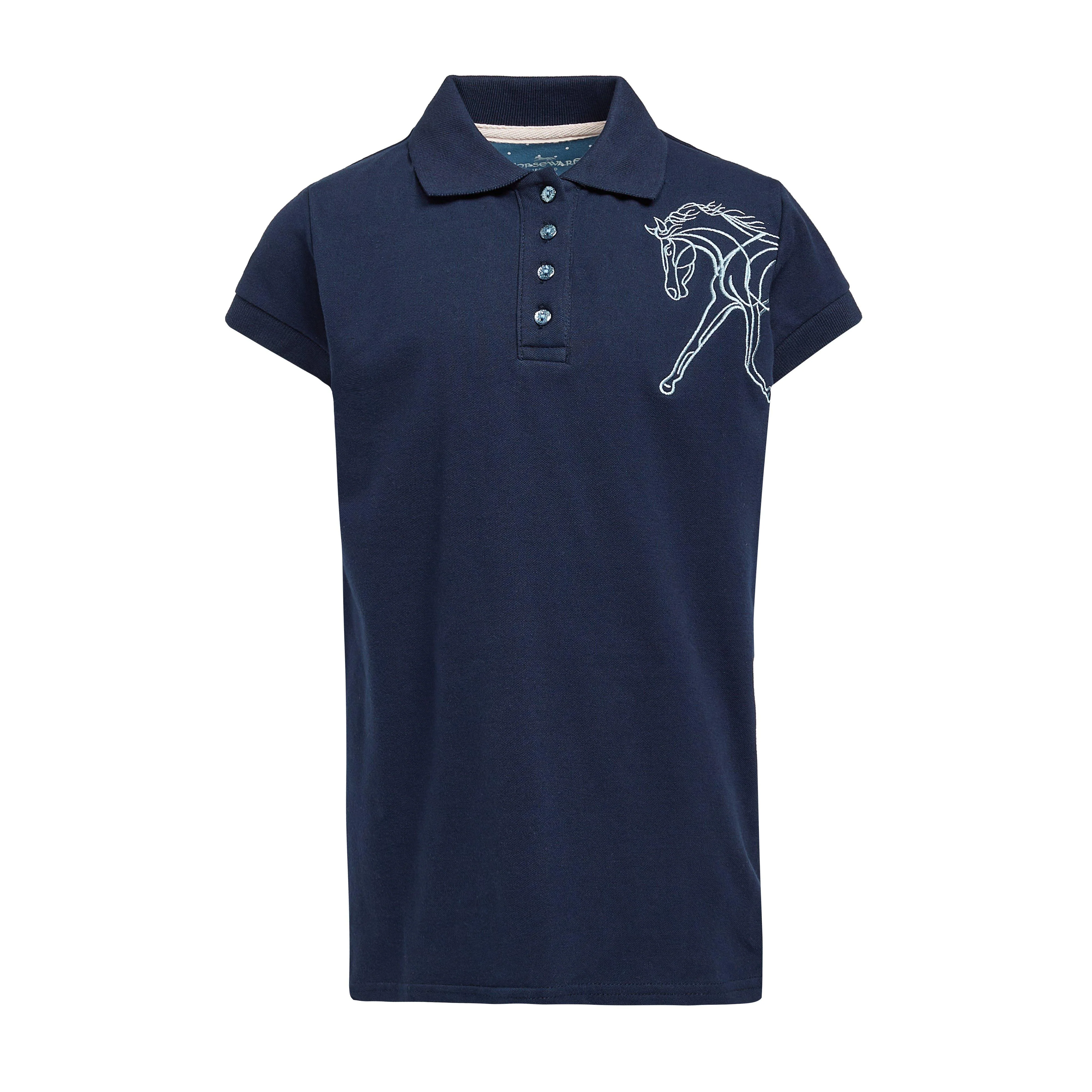 Girls Flamboro Polo Navy - Image 6