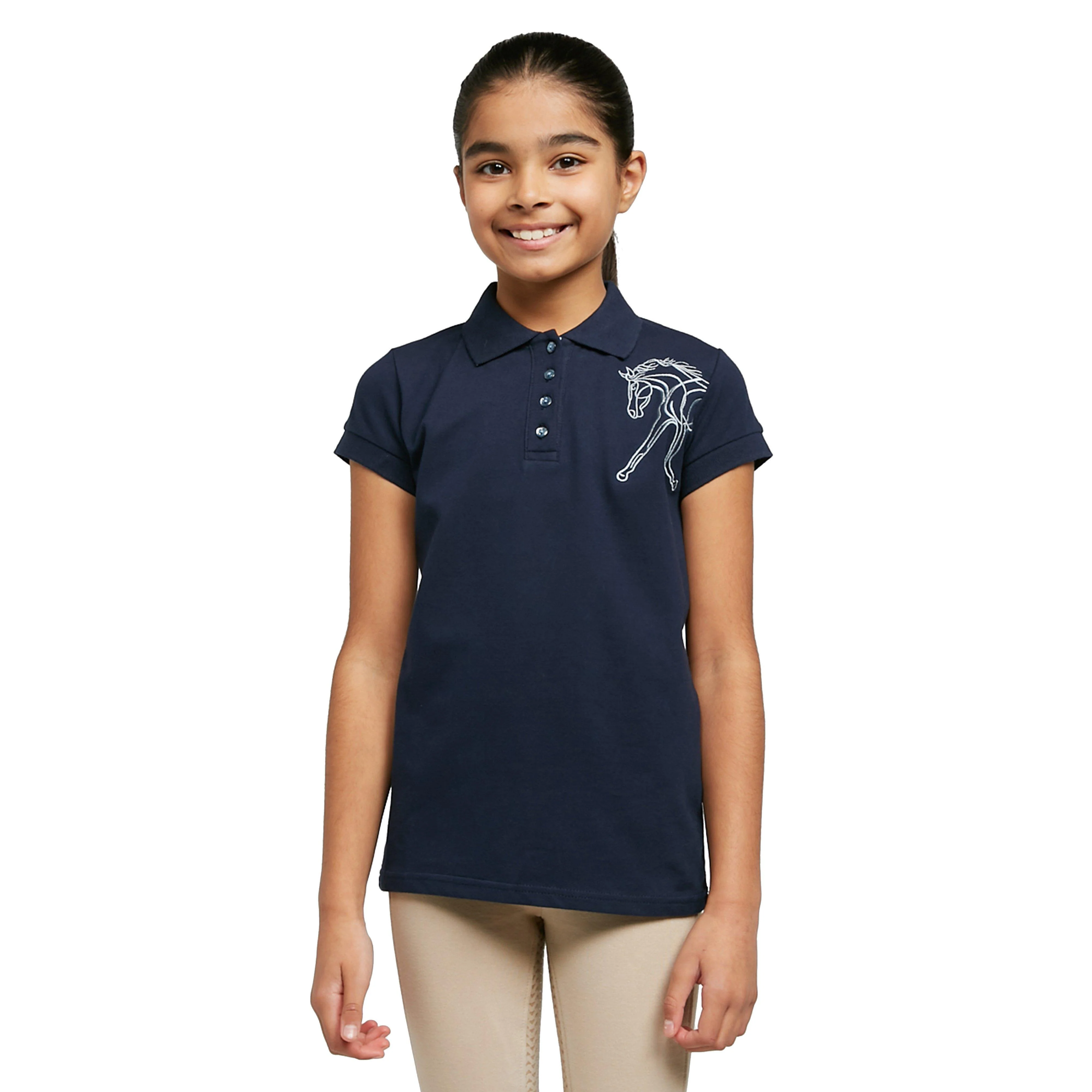 Girls Flamboro Polo Navy - Image 7