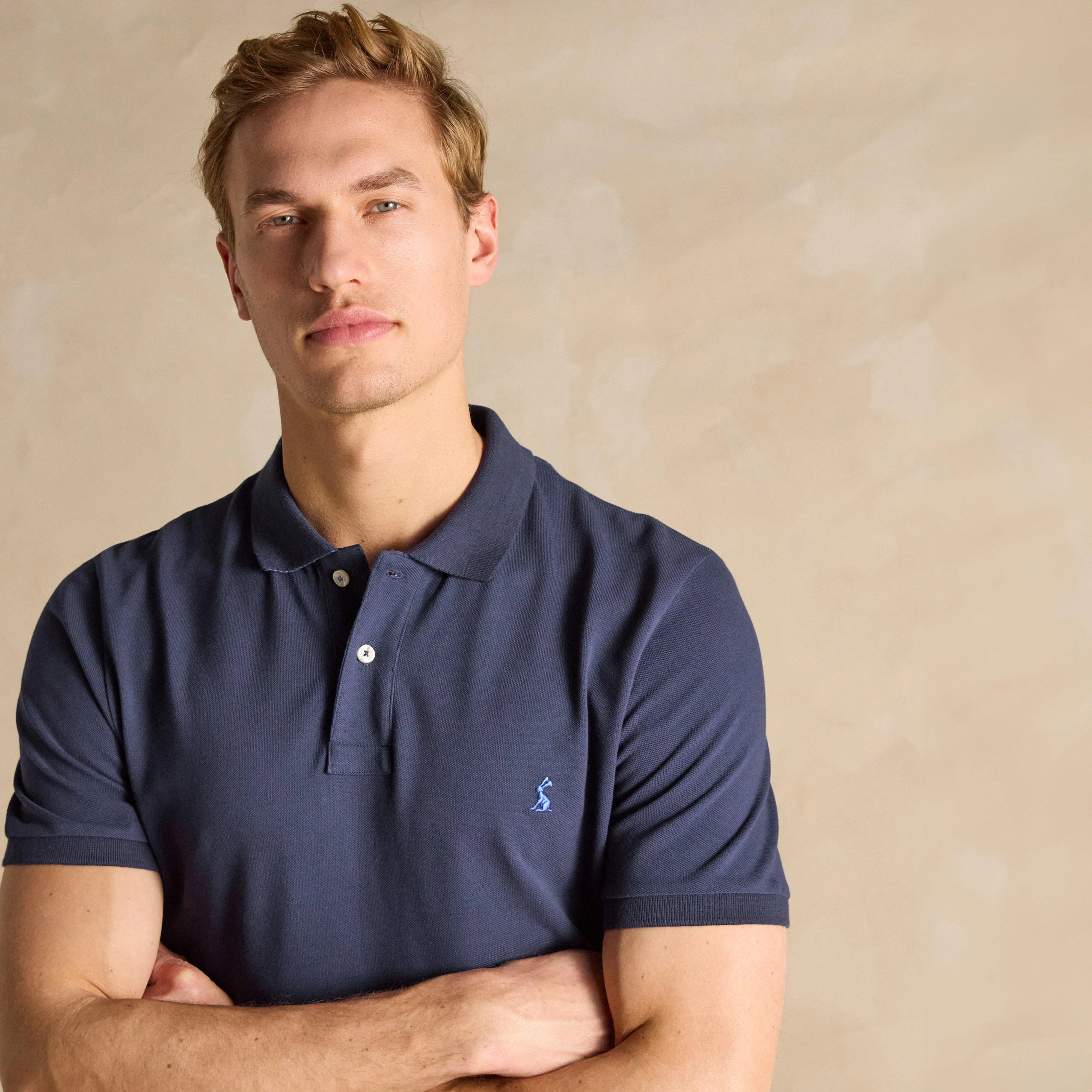 Mens Woody Polo Shirt Navy - Image 3