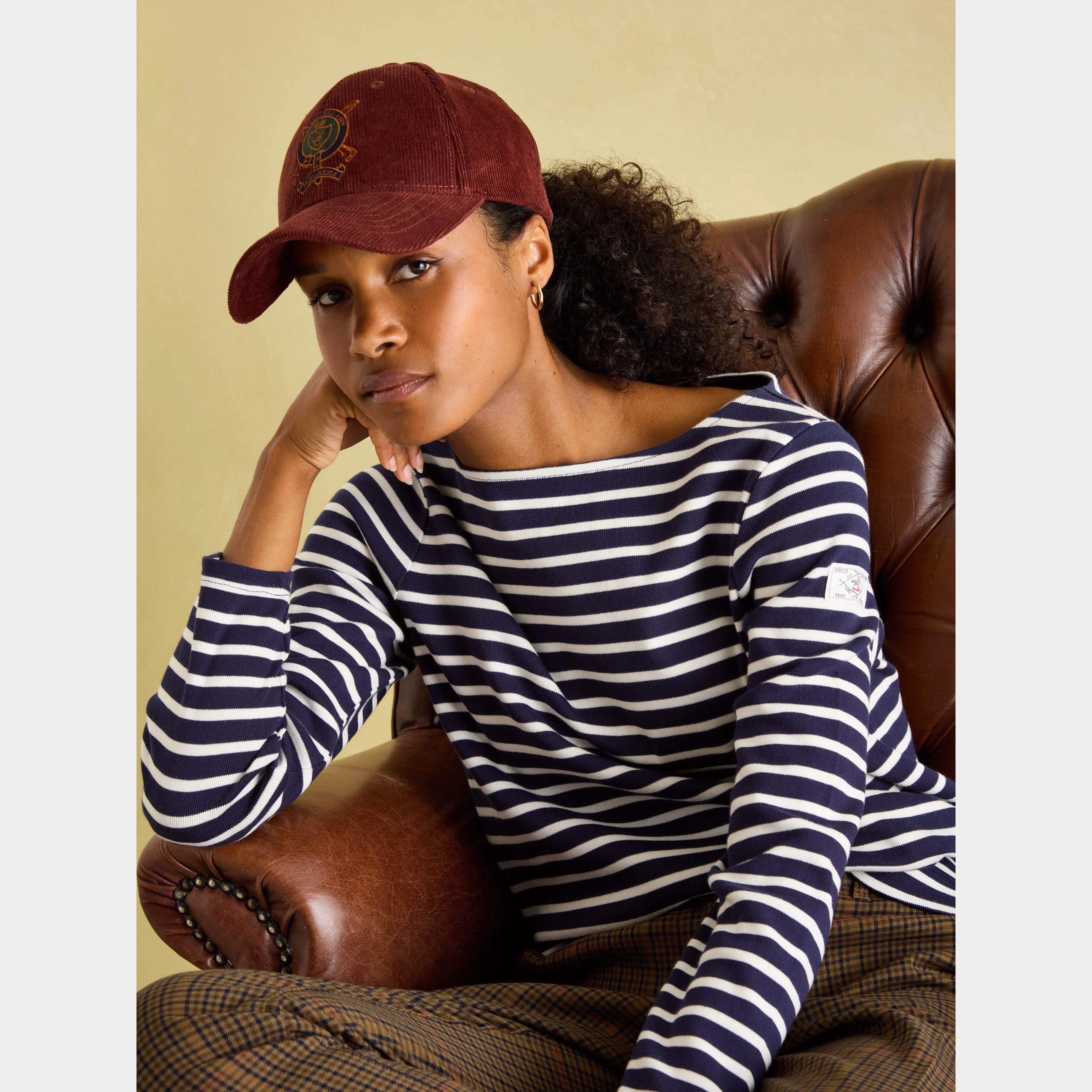 Womens Harbour Boat Neck Breton Top Navy Cream Stripe - Image 5