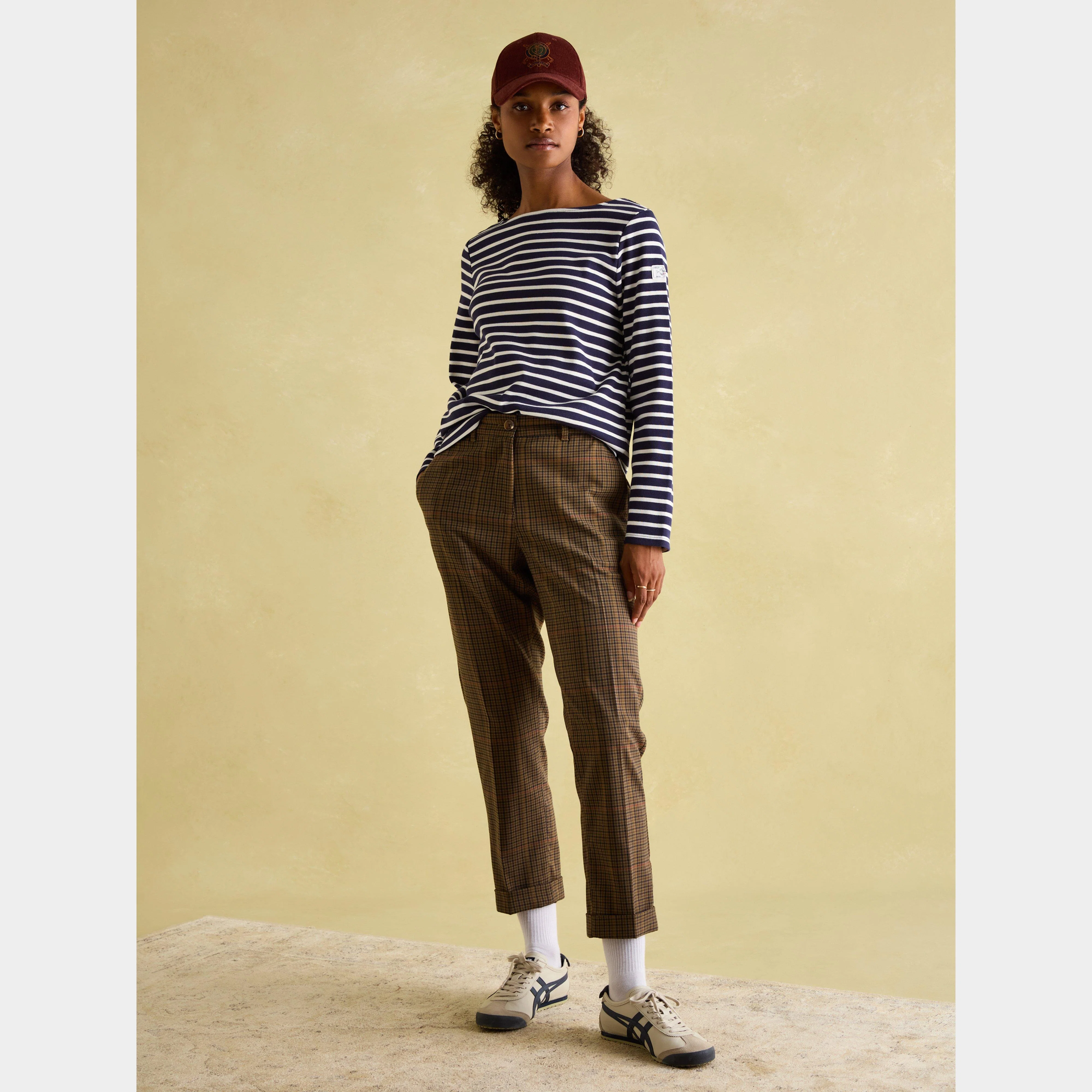 Womens Harbour Boat Neck Breton Top Navy Cream Stripe - Image 6