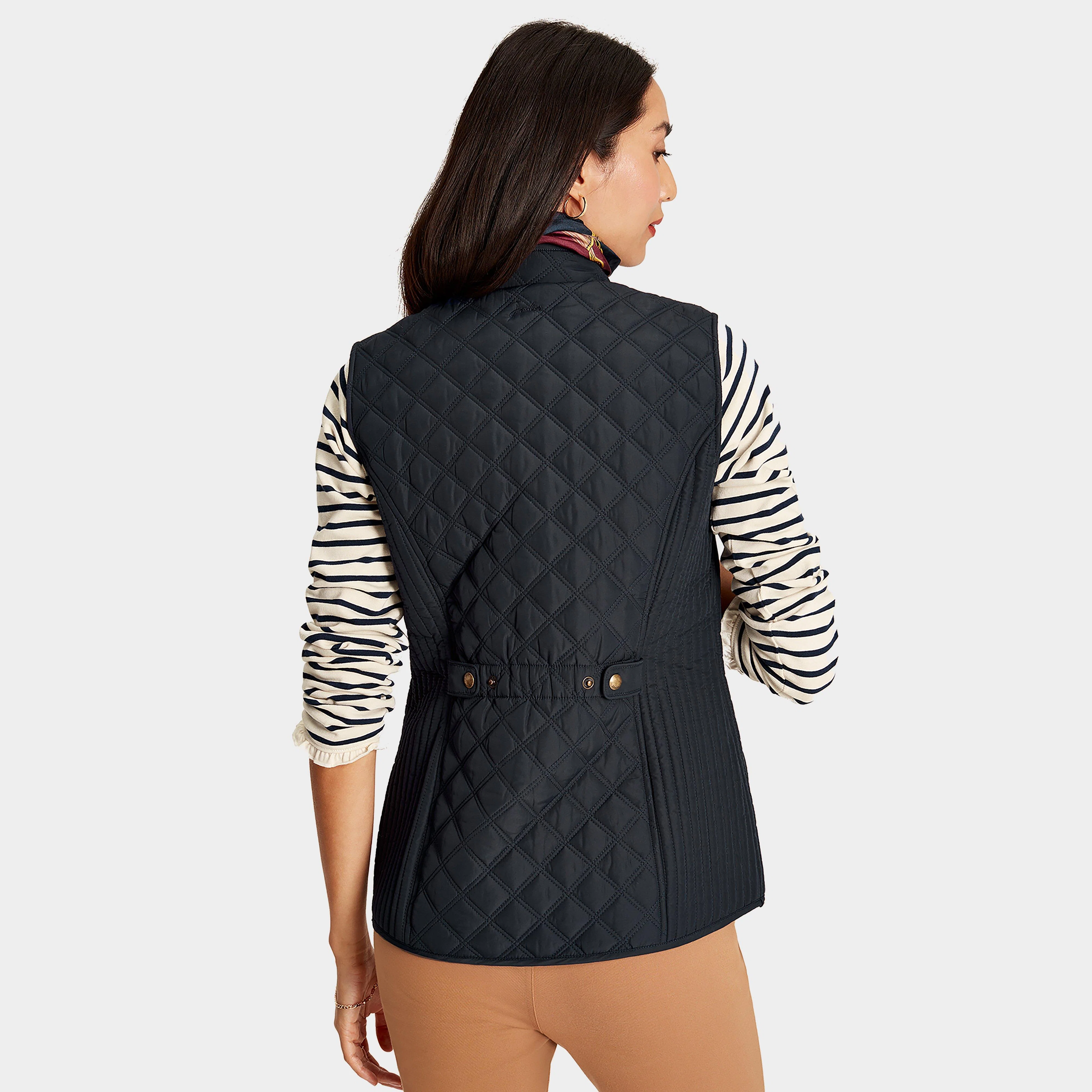 Womens Minx Showerproof Diamond Quilted Gilet Navy Blue - Image 3