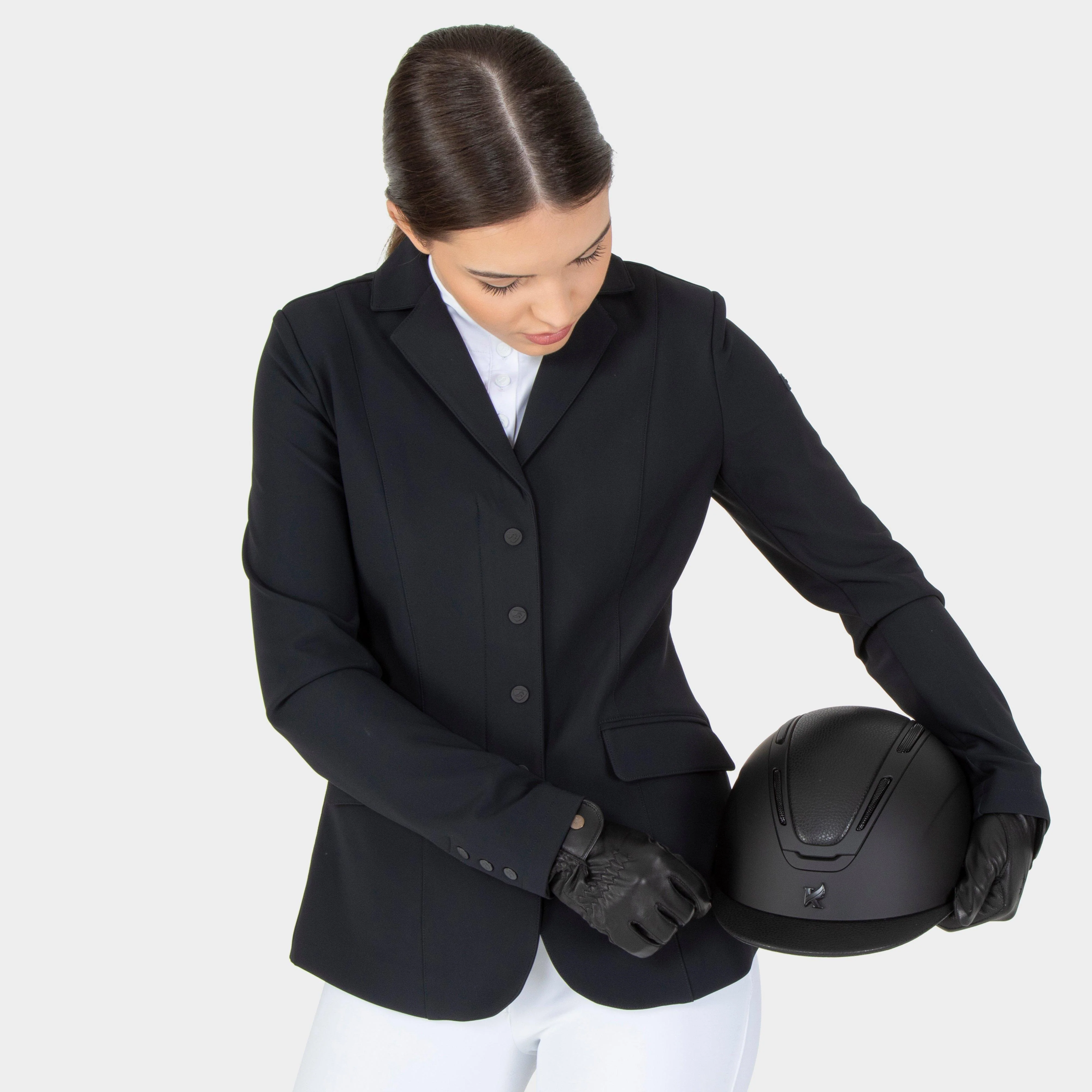 Kids Amity LTHR Riding Hat Black - Image 12