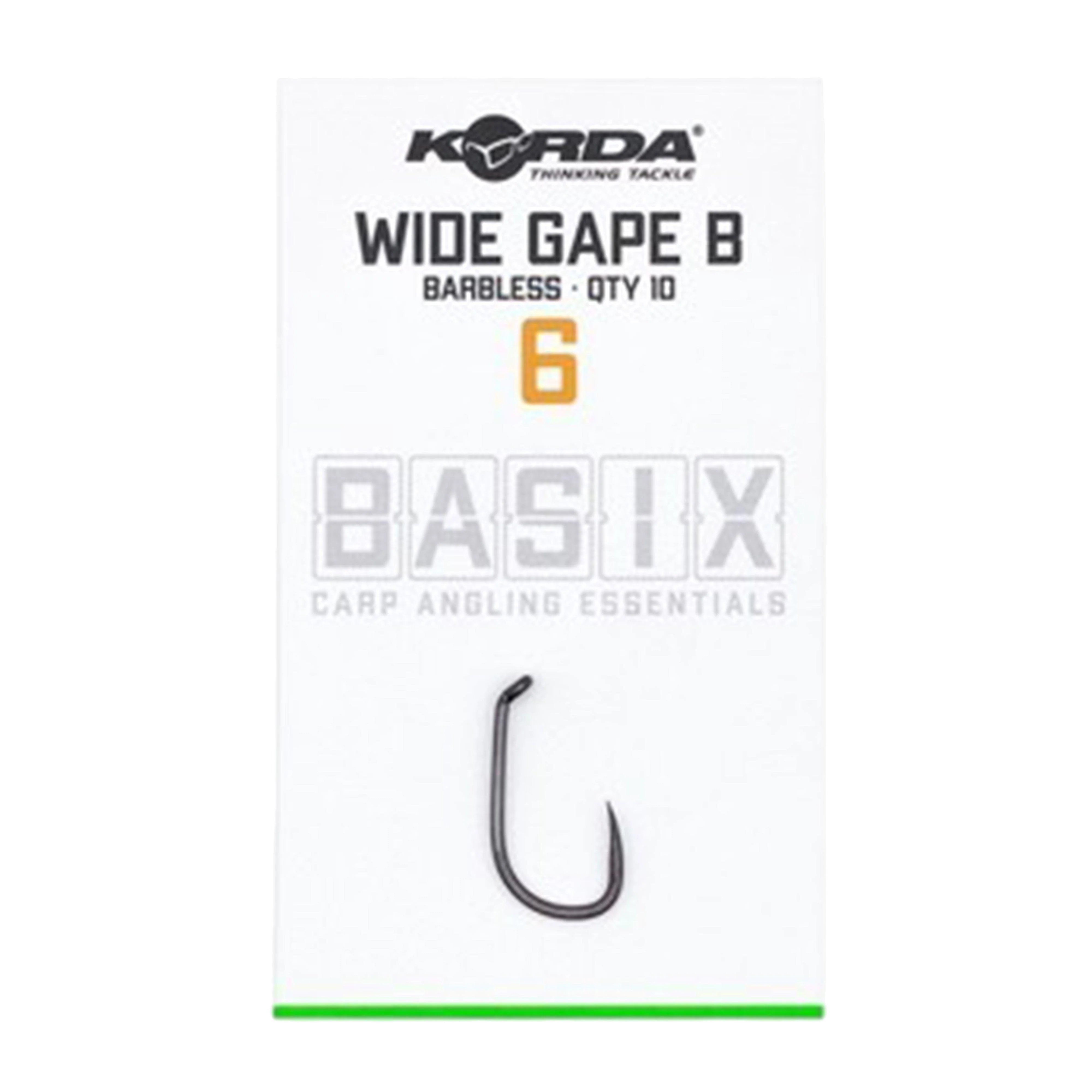 Basix Wide Gape Hooks Barbed Size 6 - Image 3