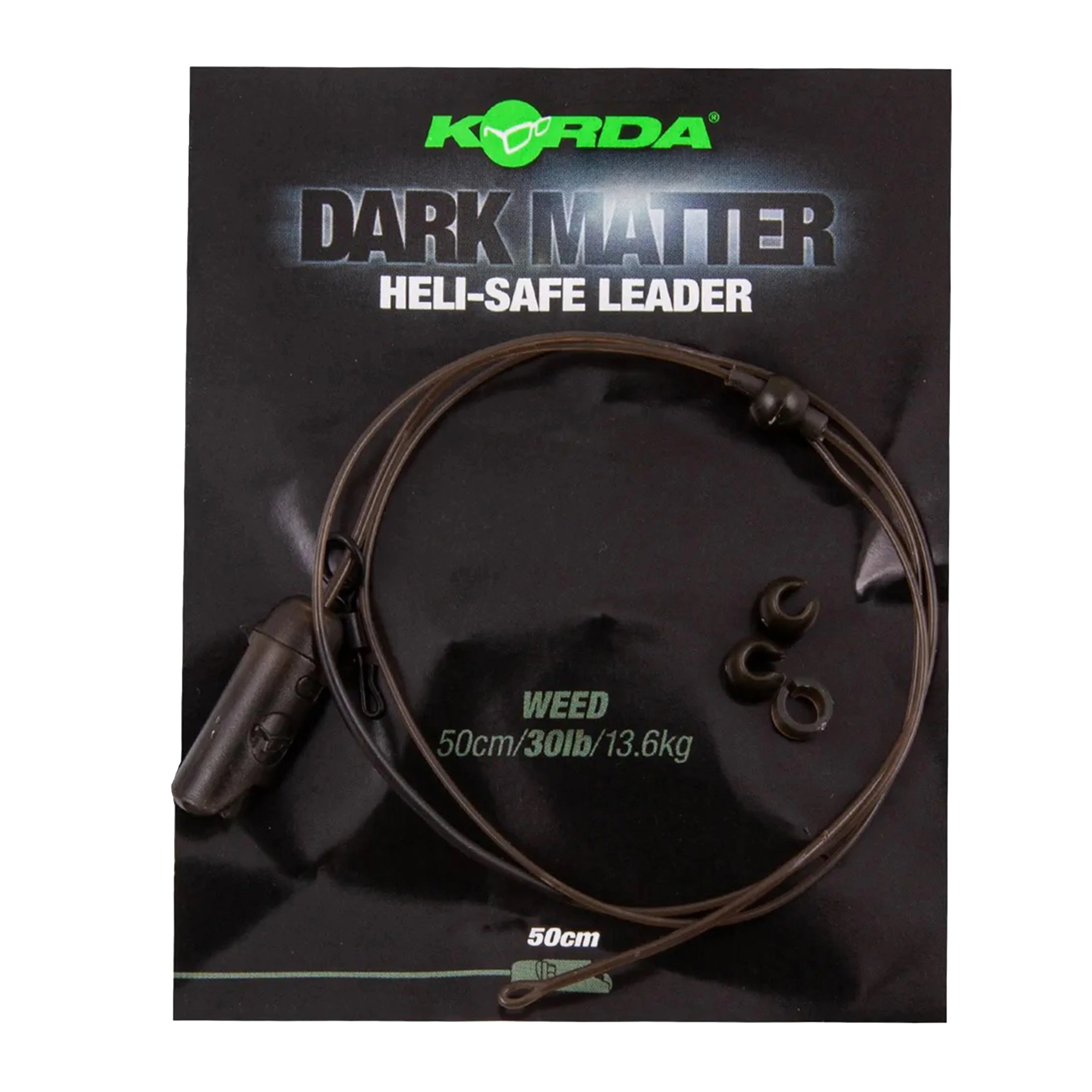 Dark Matter Heli-Safe Leader 30lb 50cm Weed - Image 2