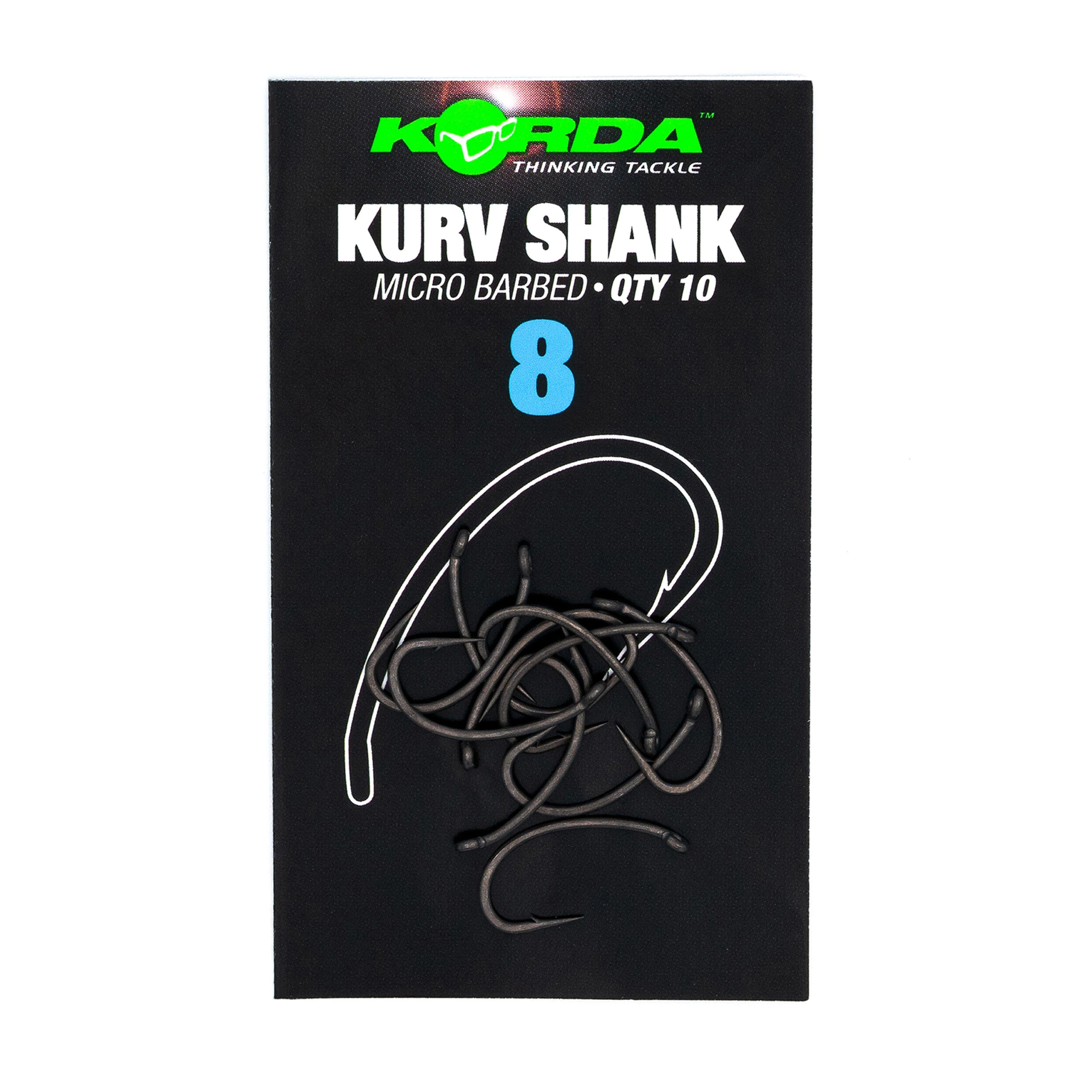 Kurv Shank Barbed Hook Size 8 - Image 5