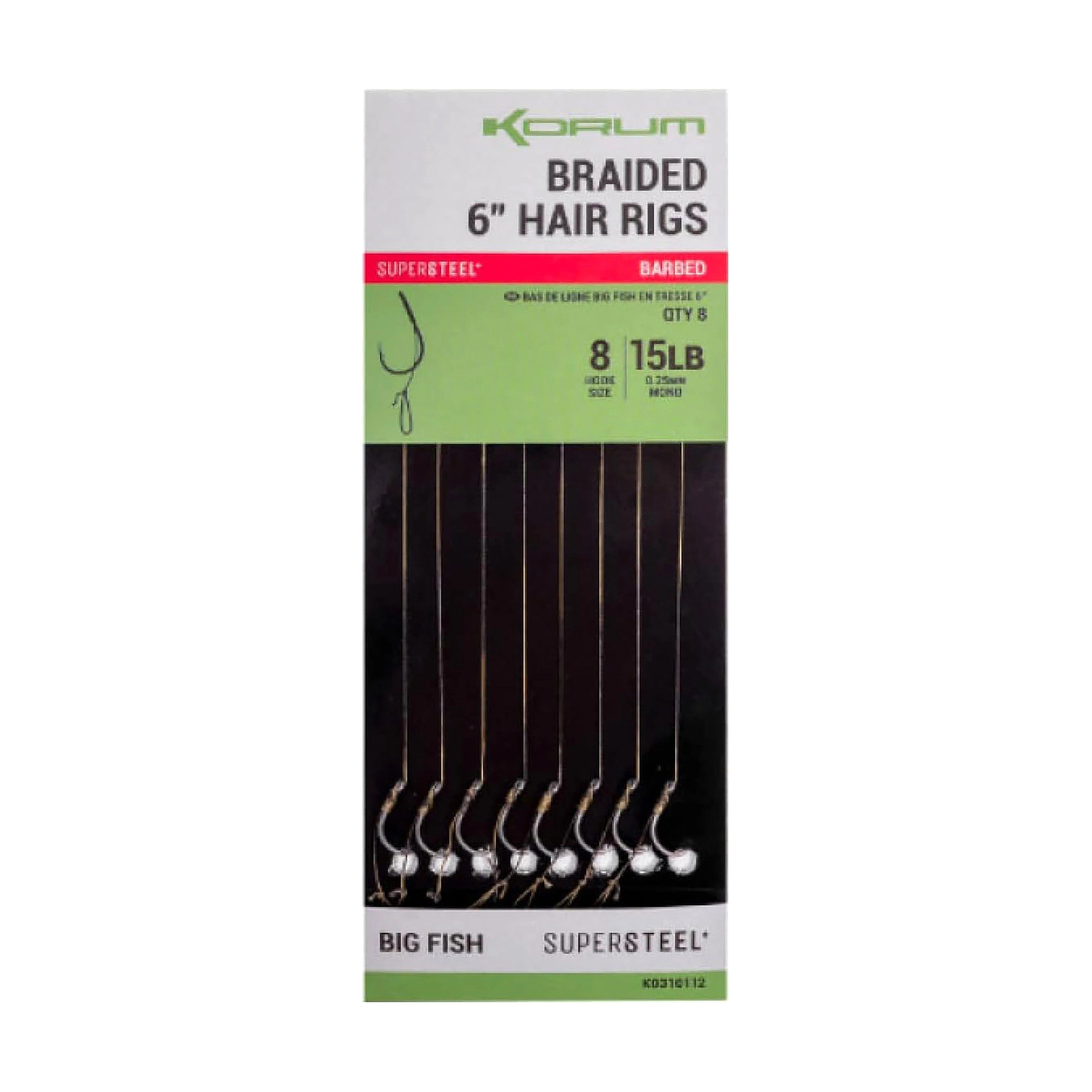 Big Fish Braided Hair Rigs 6” Size 8 Barbed - Image 2