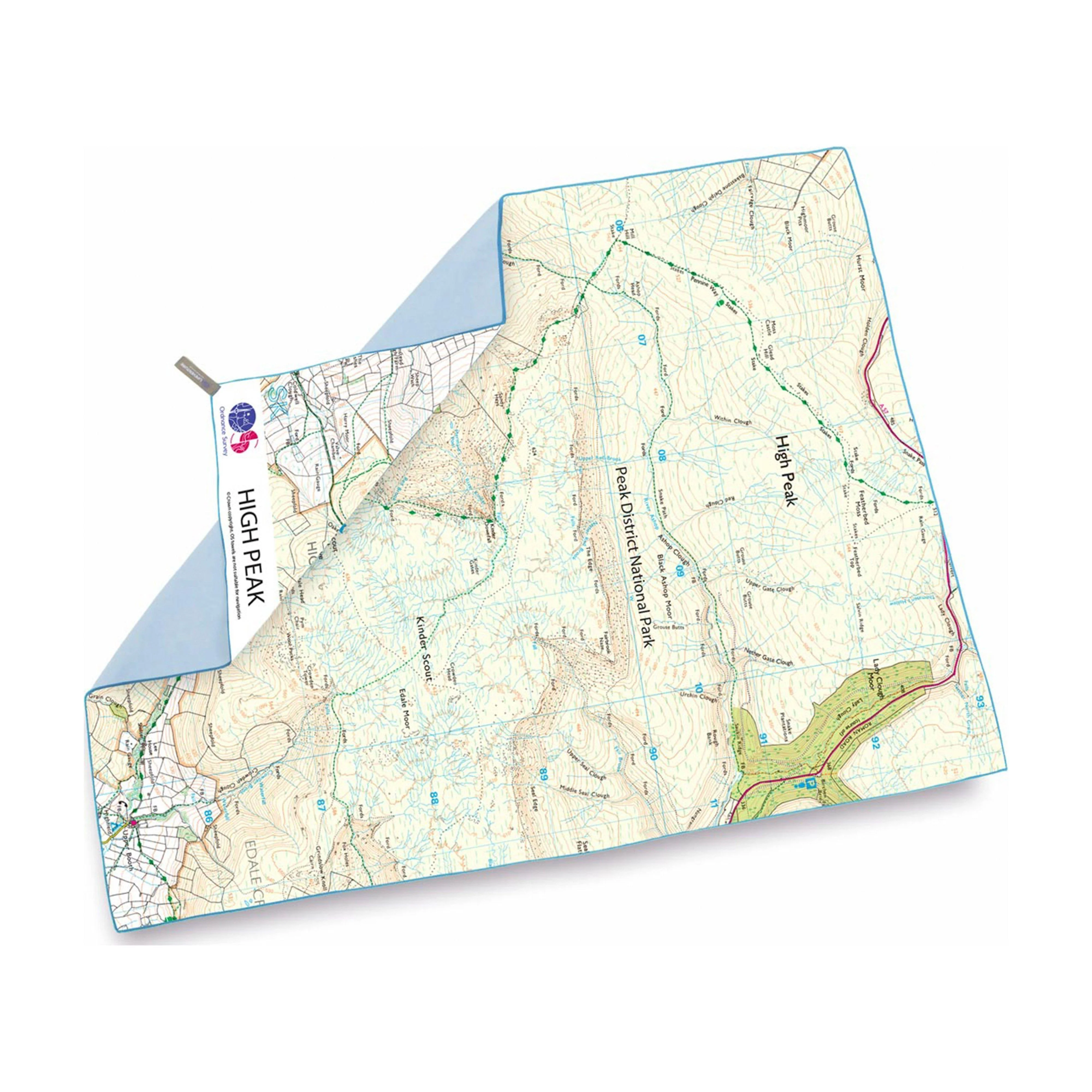 SoftFibre Ordnance Survey Travel Towel XL (High Pe - Image 2