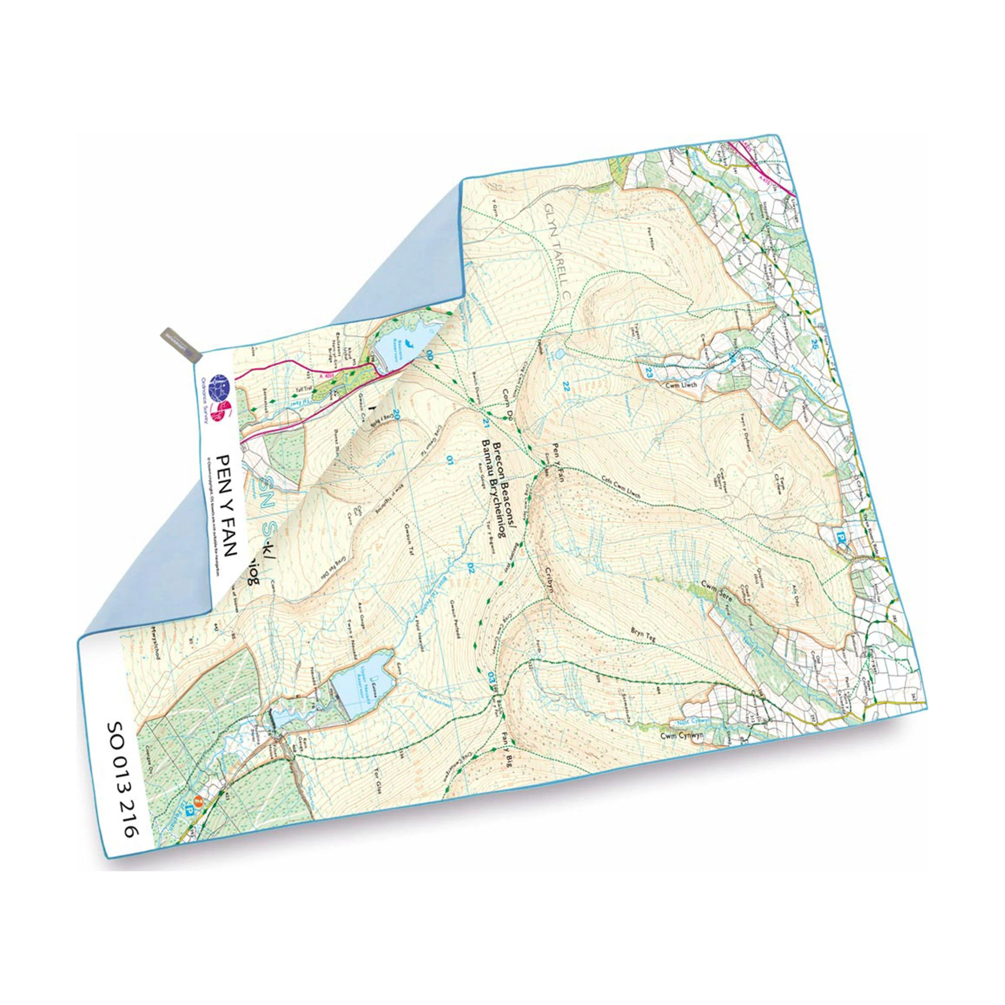 SoftFibre Ordnance Survey Travel Towel XL (Pen-Y-F - Image 2