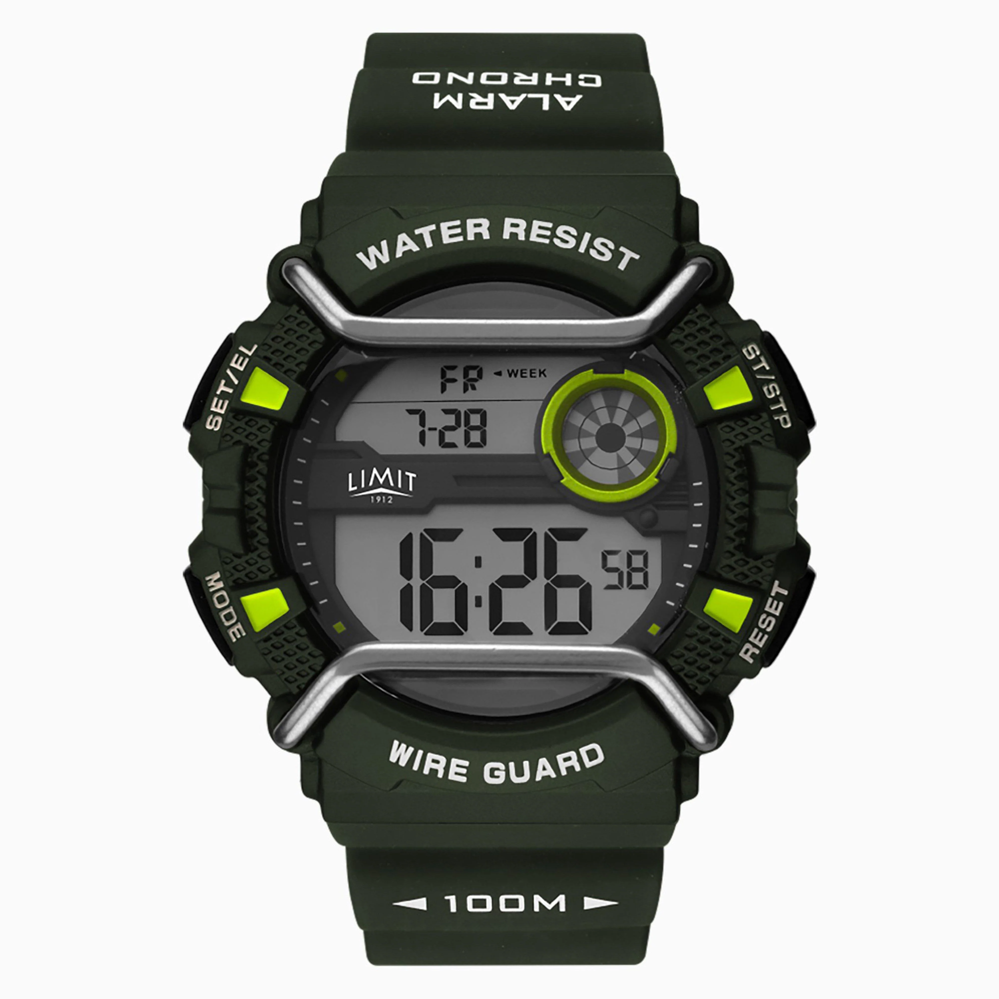 Digital Watch Grn Face Grn Strap - Image 3