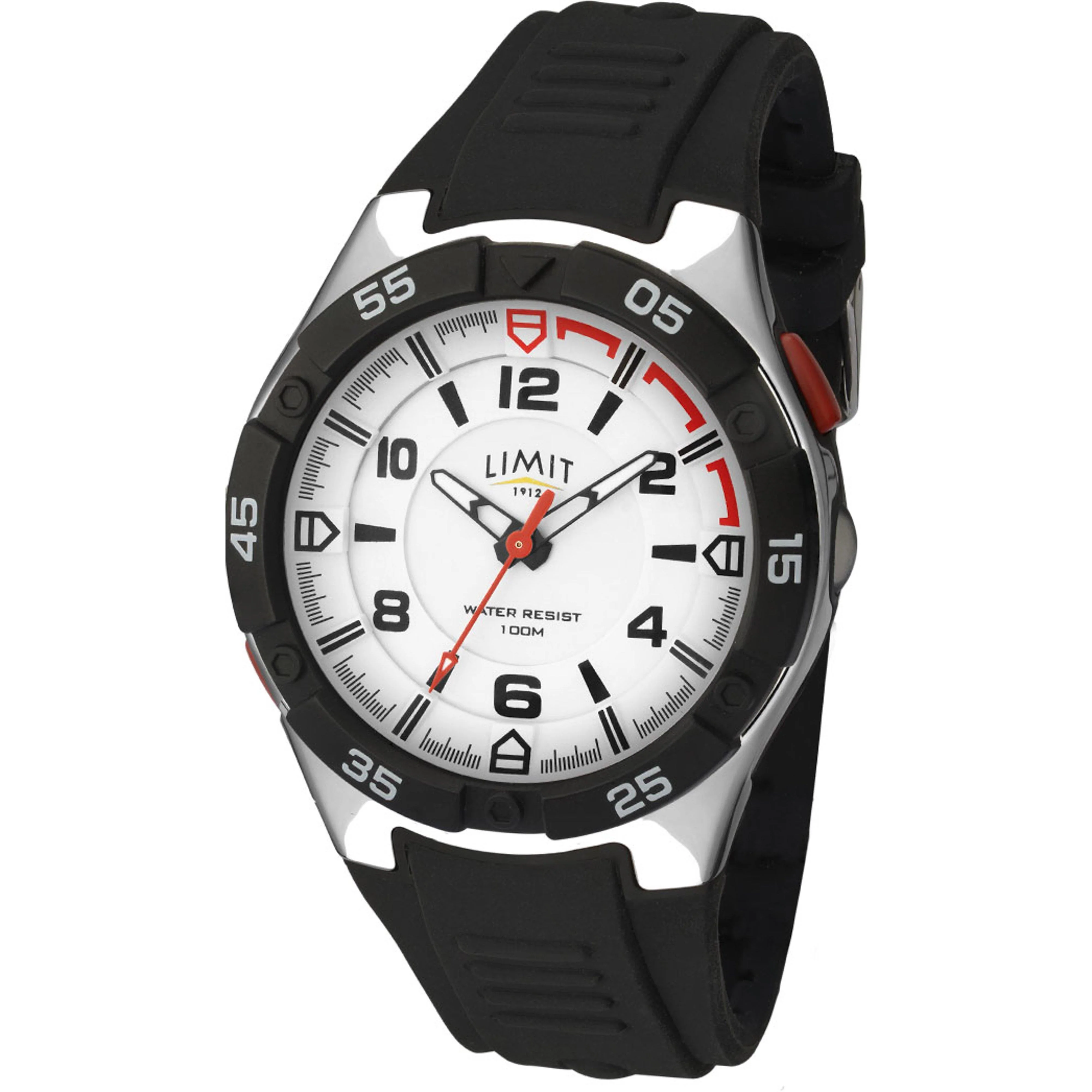 Torch Watch Blk Strap Wht Face - Image 3