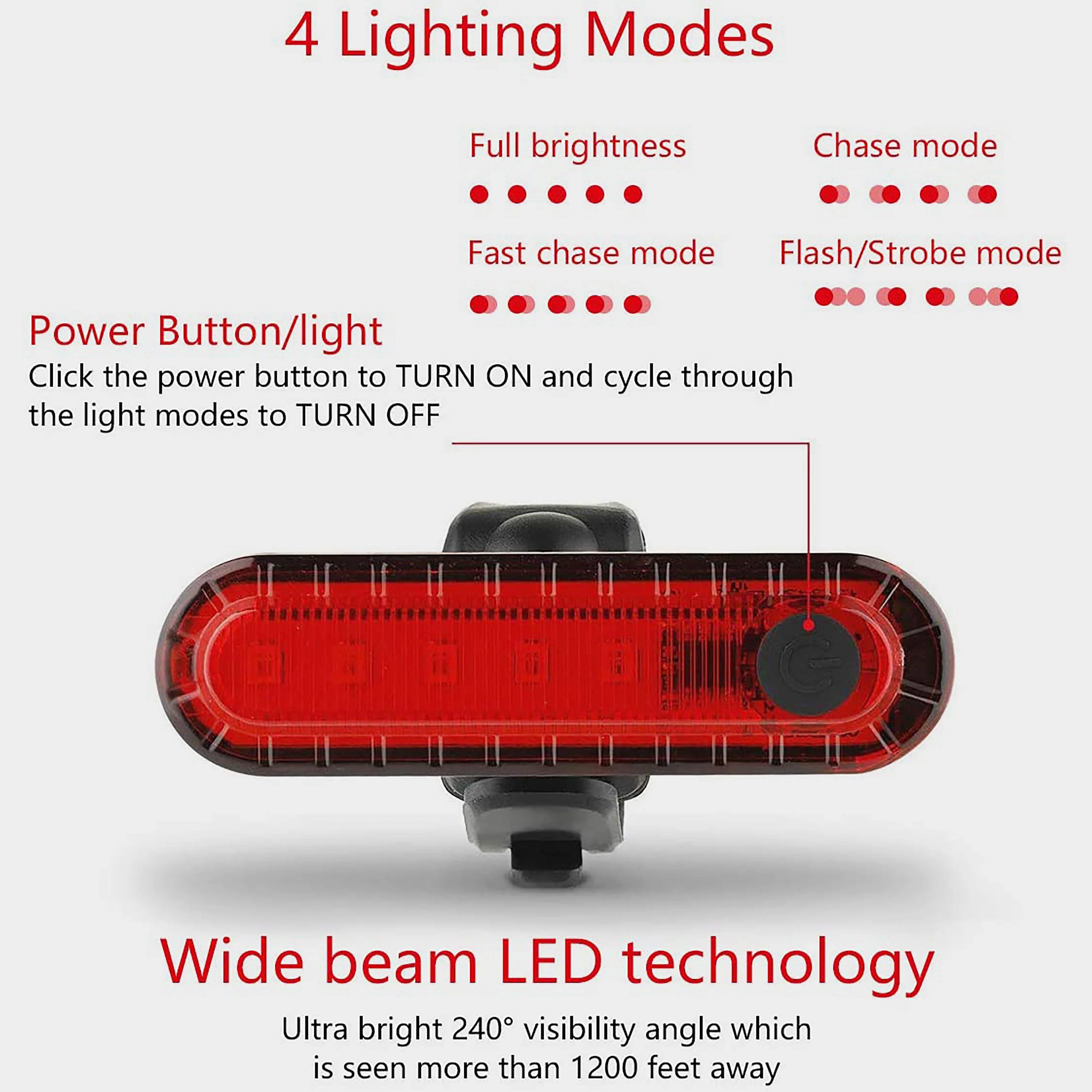 Rechargeable Rear Bike Light - Image 2