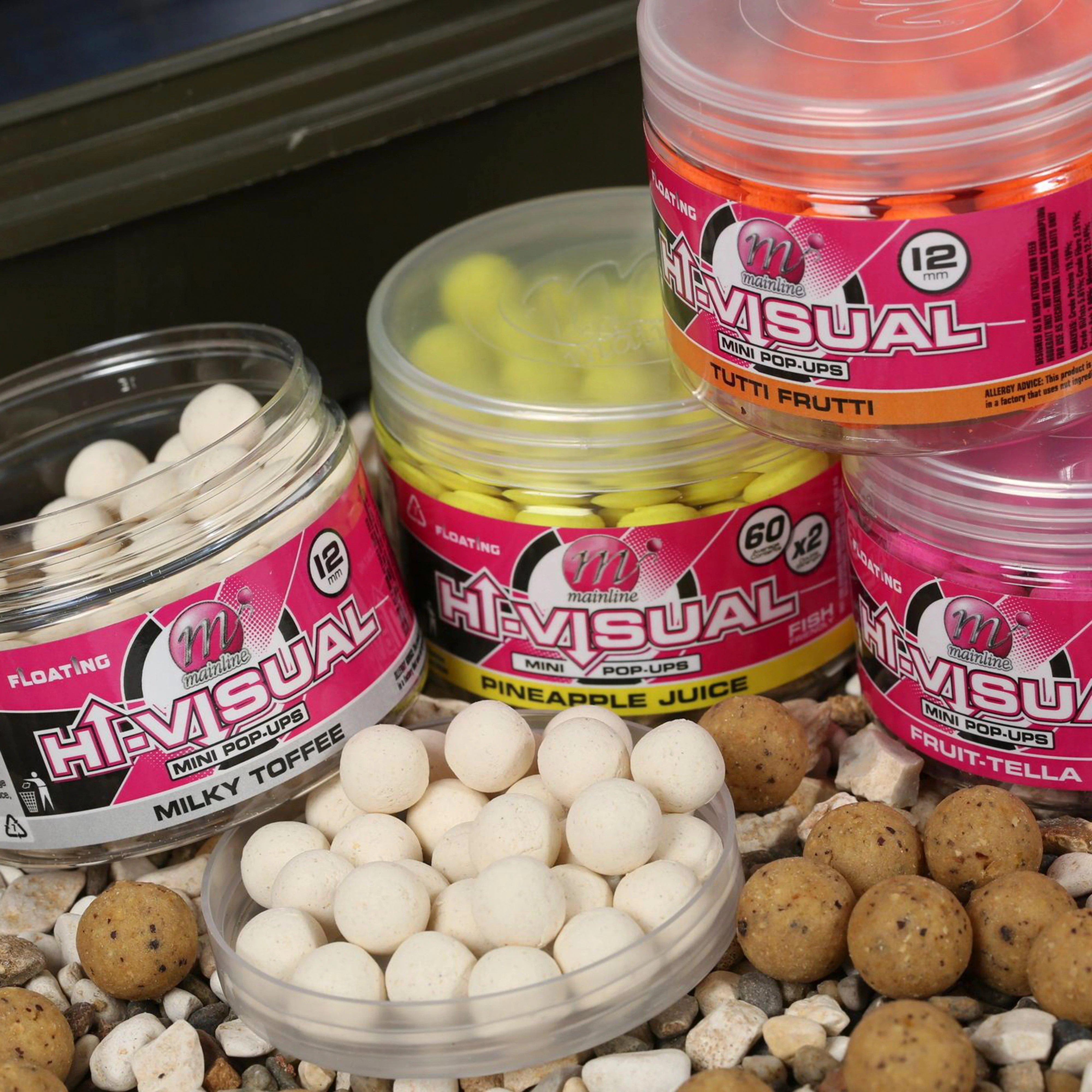 Hi-Visual Washed Out Pink Pop-Ups Shellfish Black Pepper 12mm - Image 2