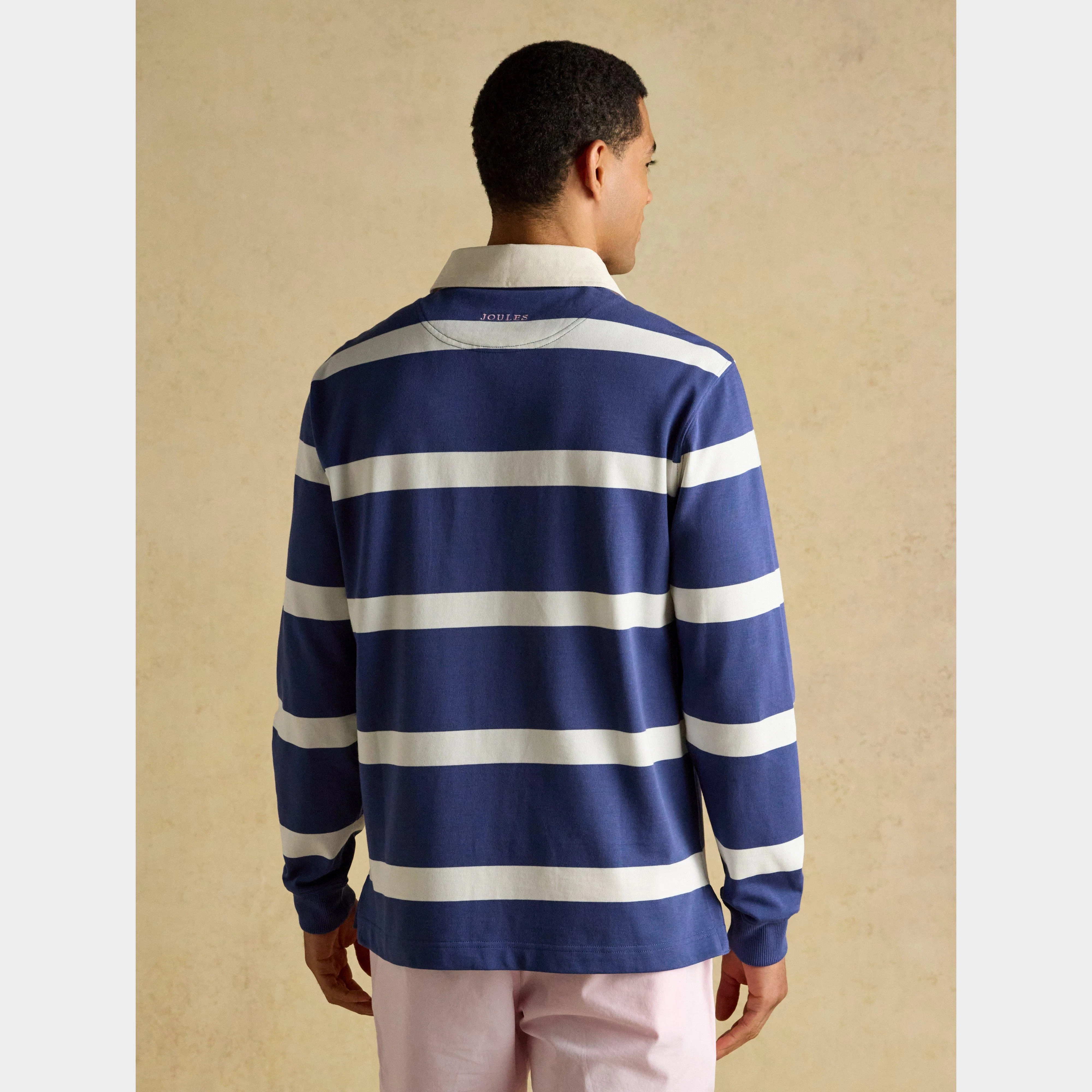 Men's Striped Long Sleeve Rugby Shirt - Image 2