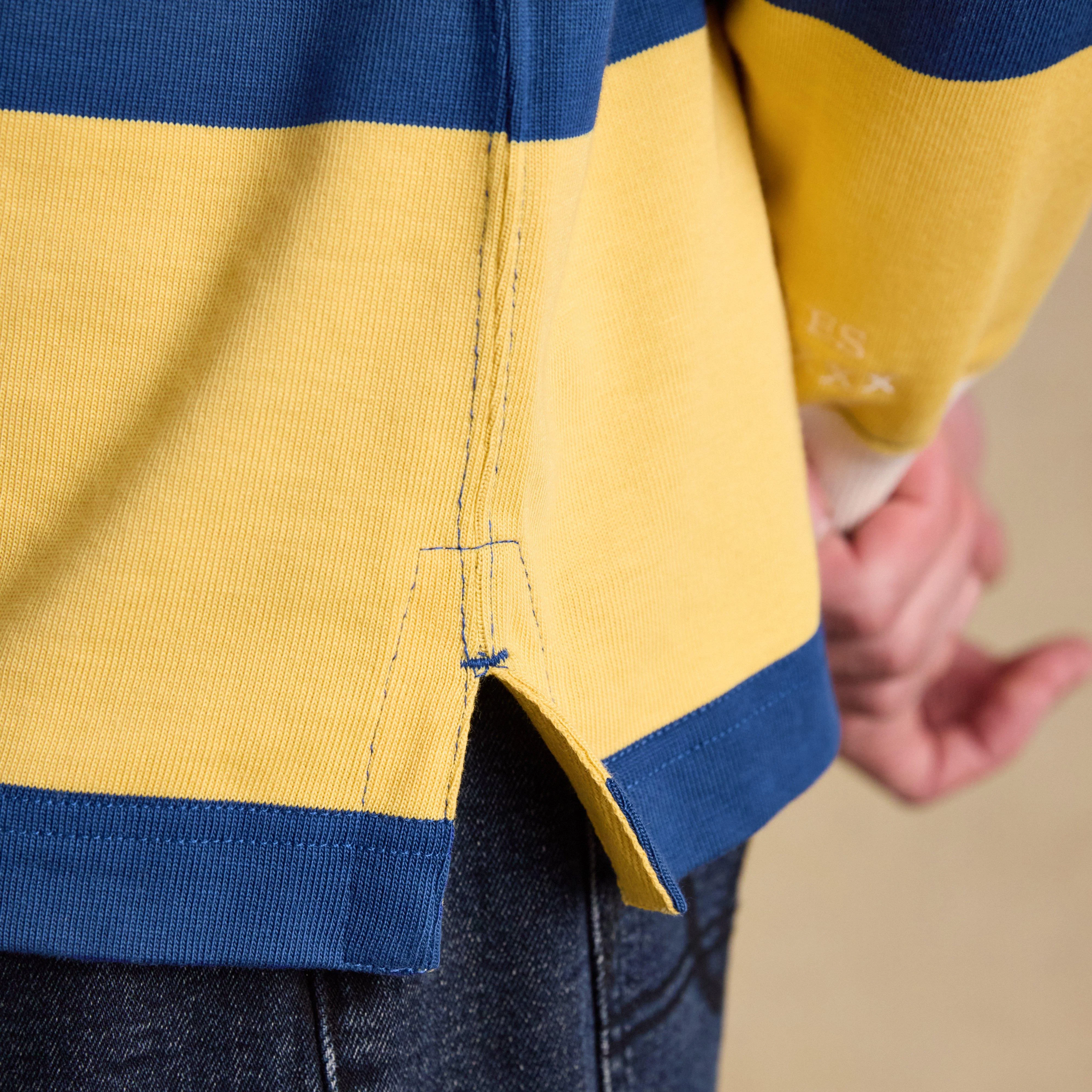 Men's Striped Long Sleeve Rugby Shirt - Image 7