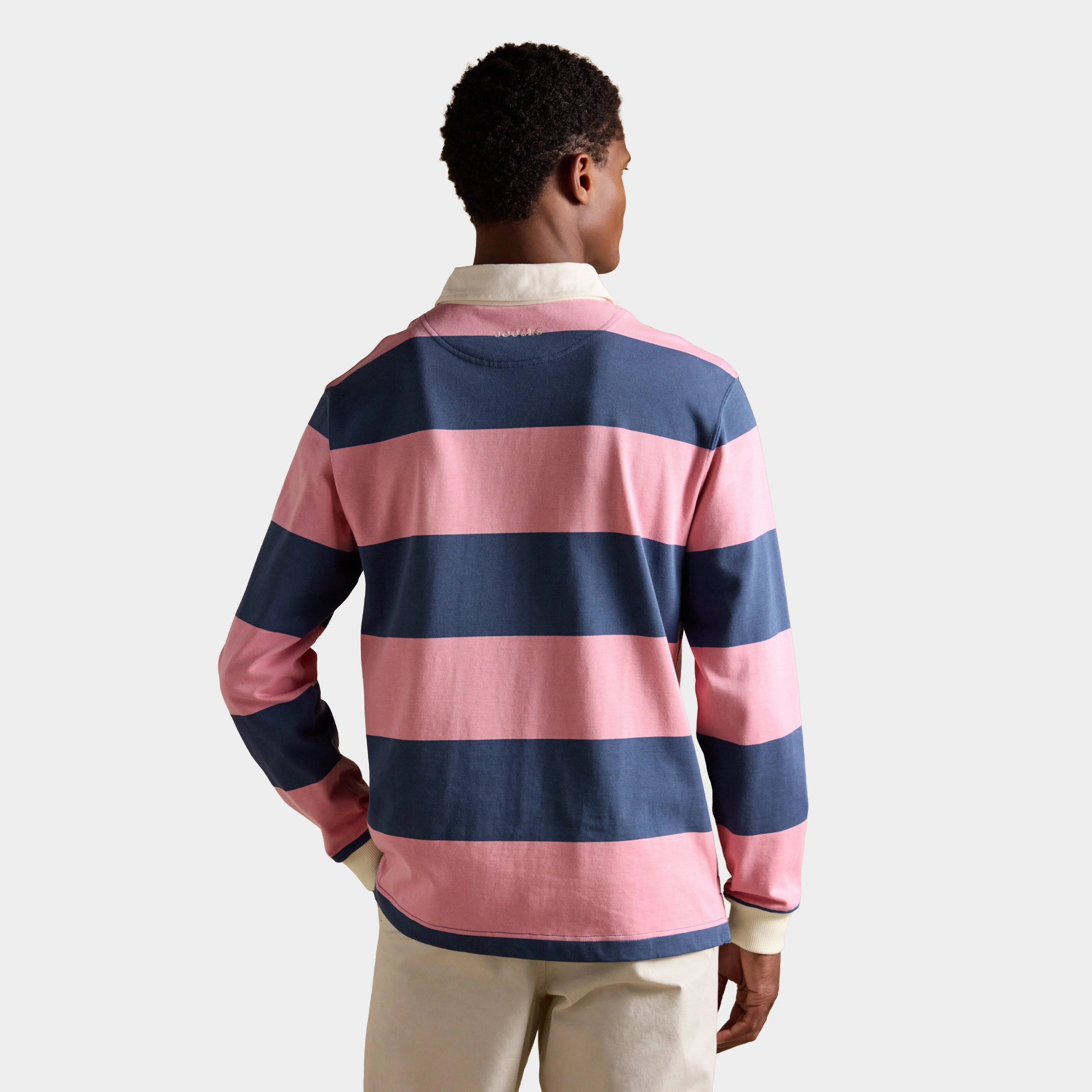 Men's Striped Long Sleeve Rugby Shirt - Image 2