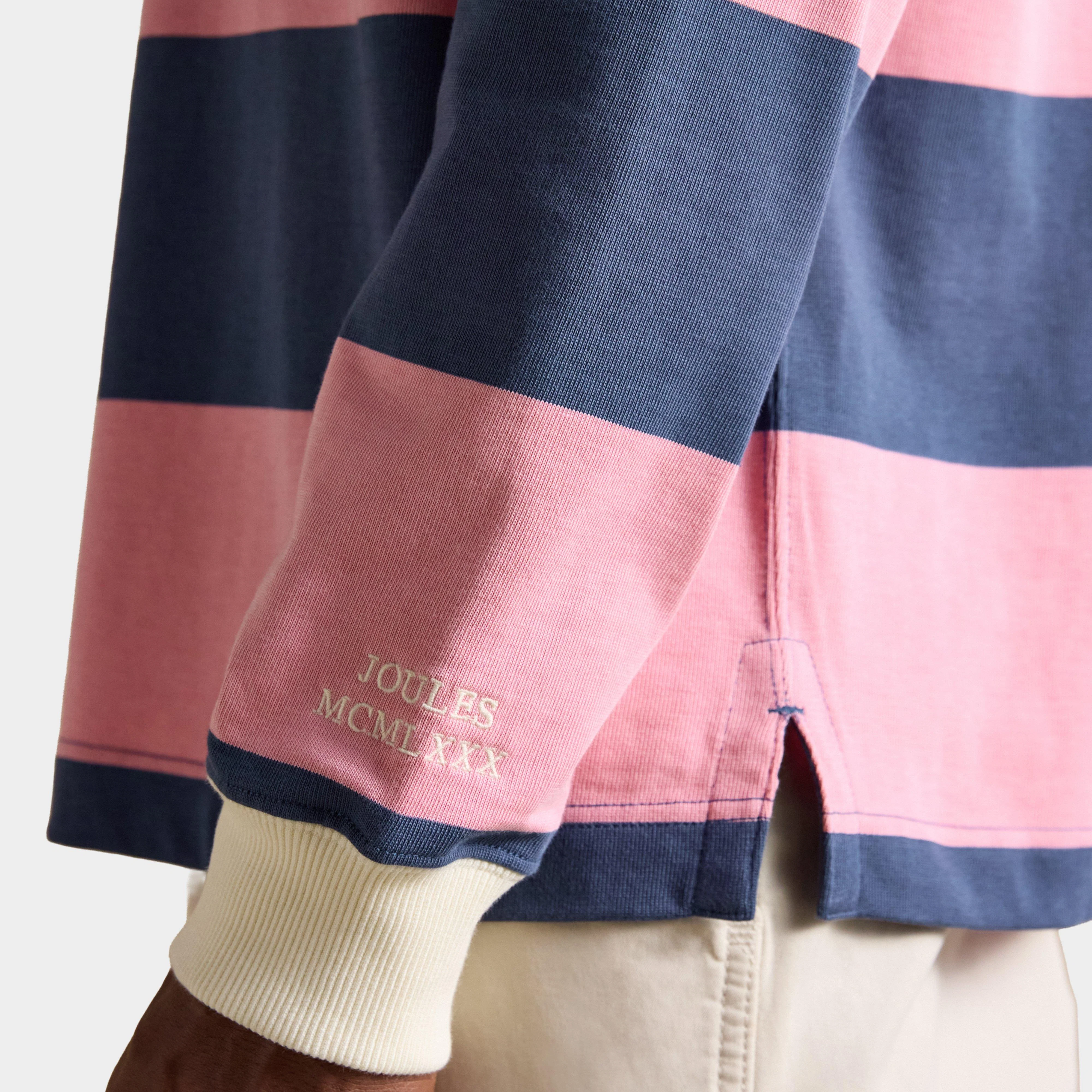 Men's Striped Long Sleeve Rugby Shirt - Image 3
