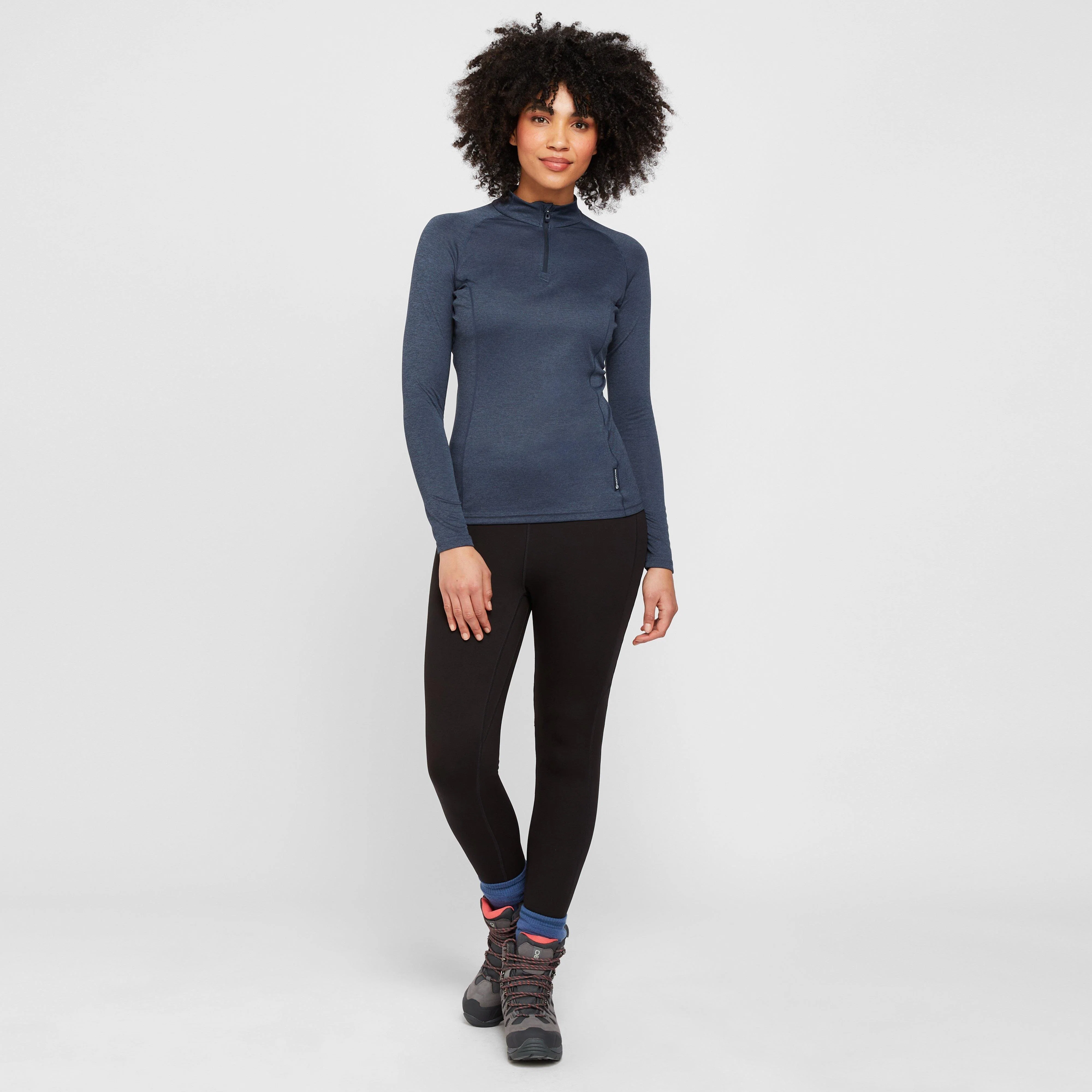 Women’s Dart Long Sleeve Zip Neck Top - Image 3