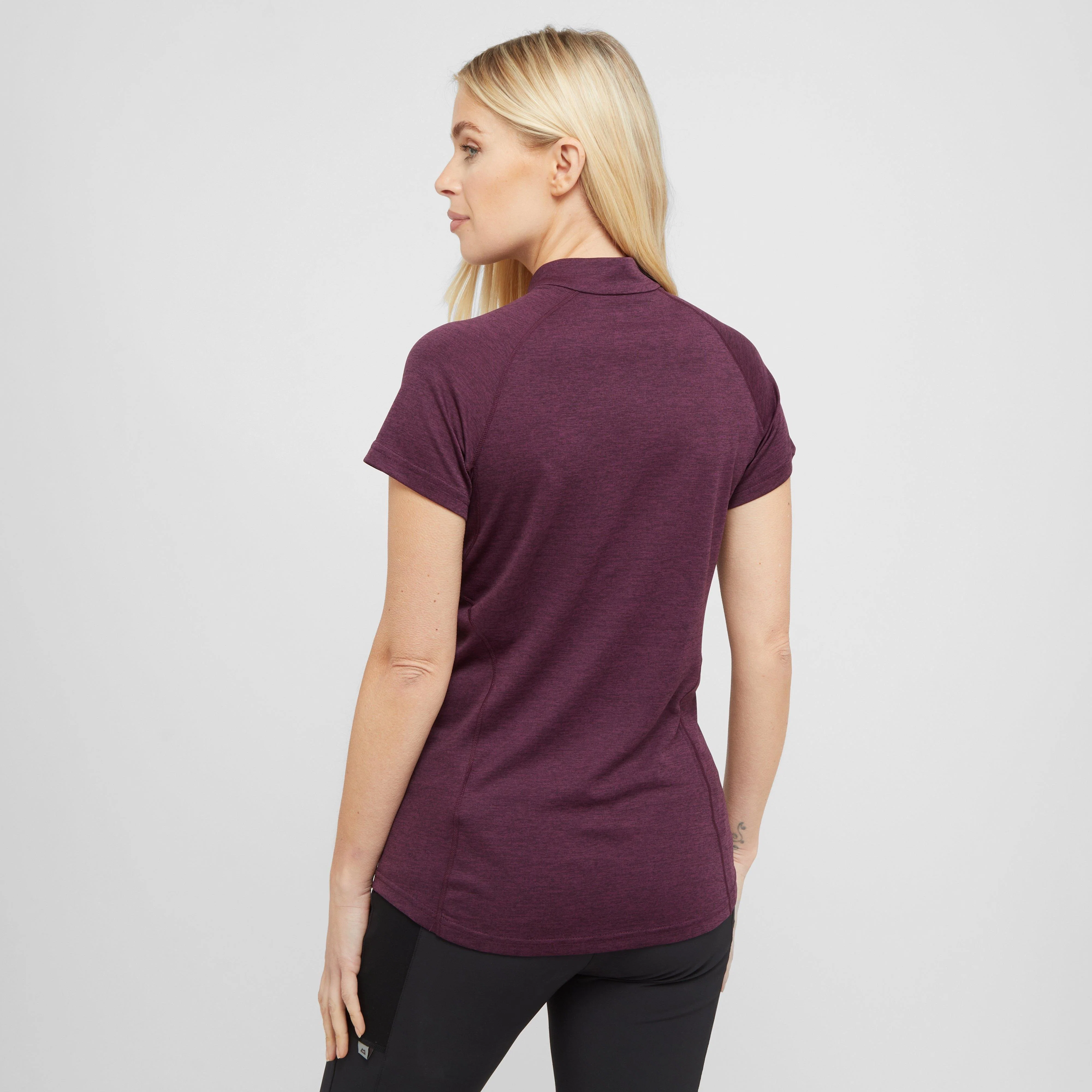 Women’s Dart Zip Neck Short Sleeve T-Shirt - Image 2