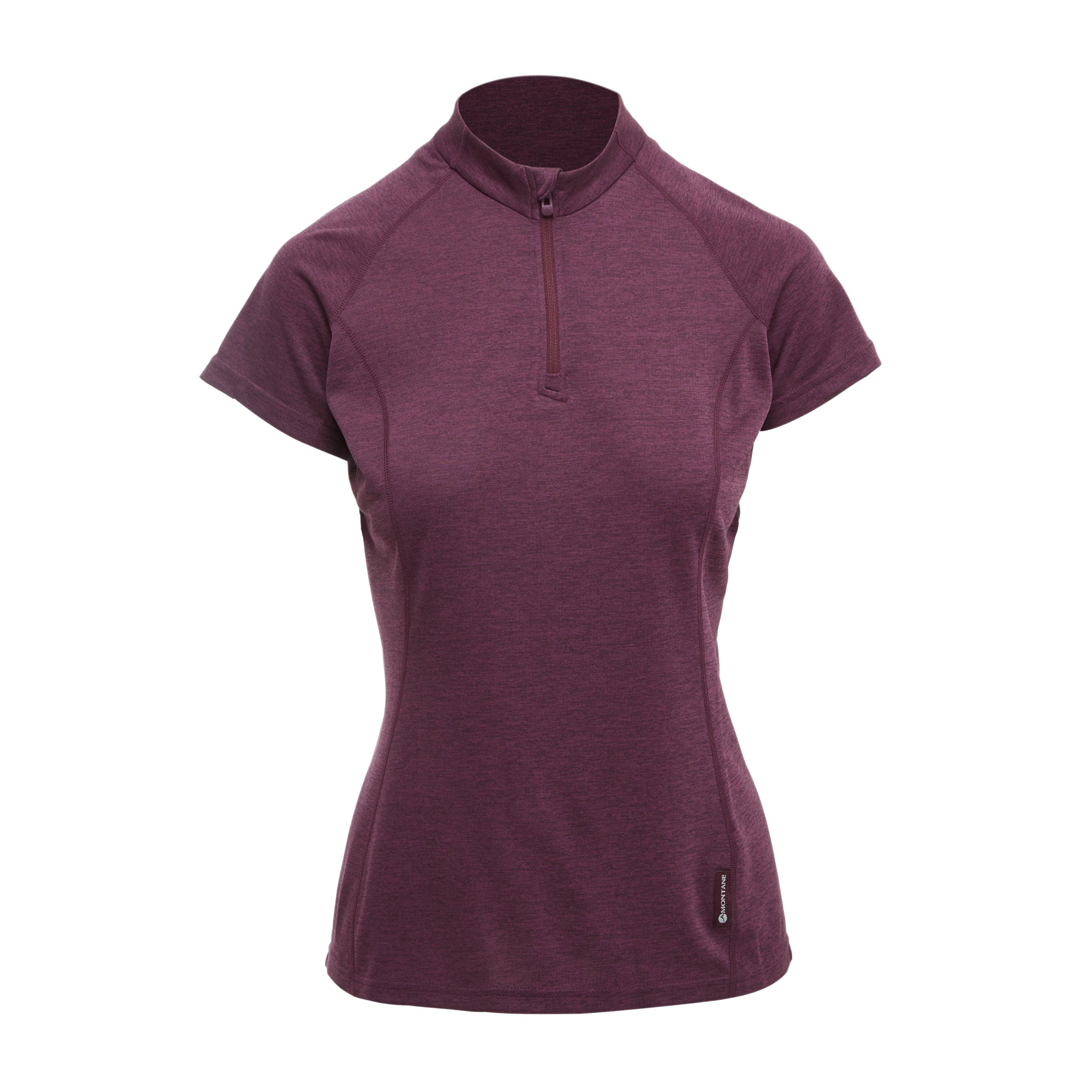 Women’s Dart Zip Neck Short Sleeve T-Shirt - Image 7