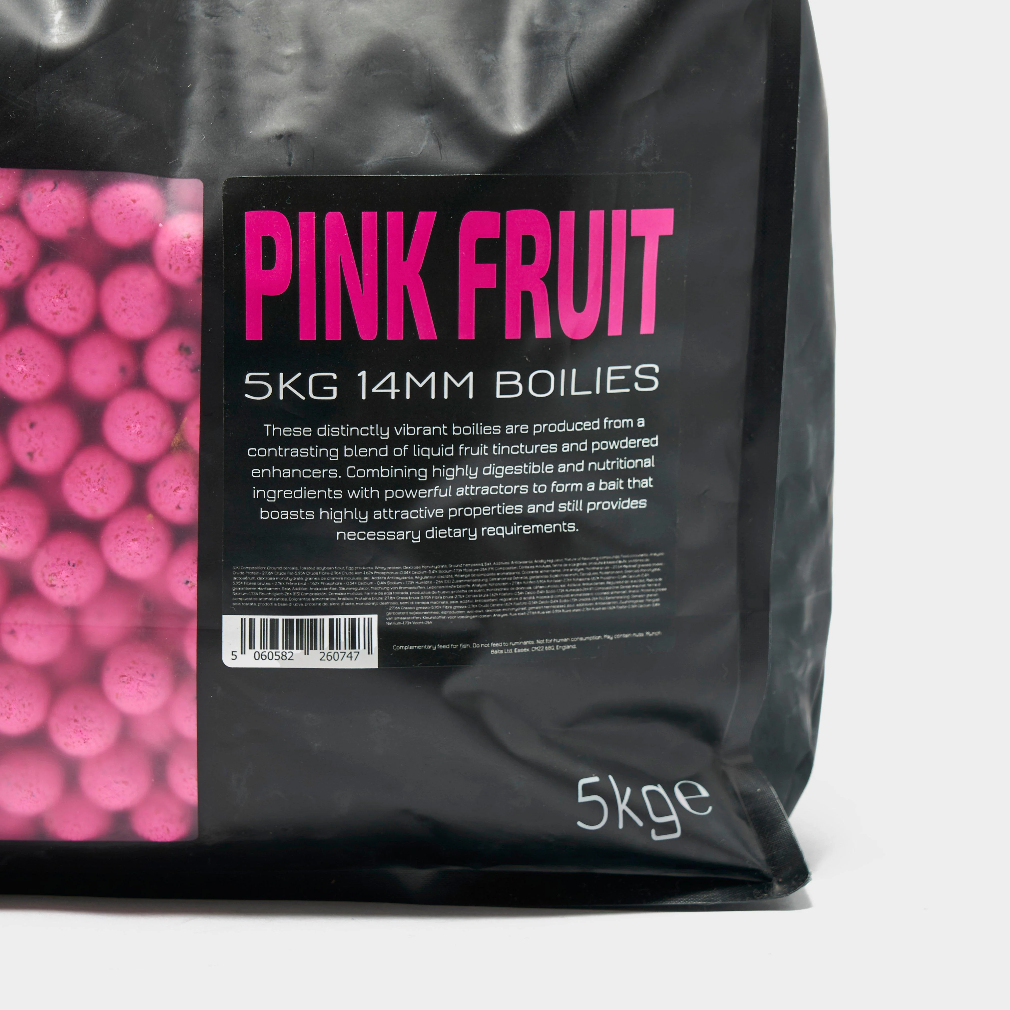 Munch Baits Pink Fruit Boilies 14mm 5kg - Image 2