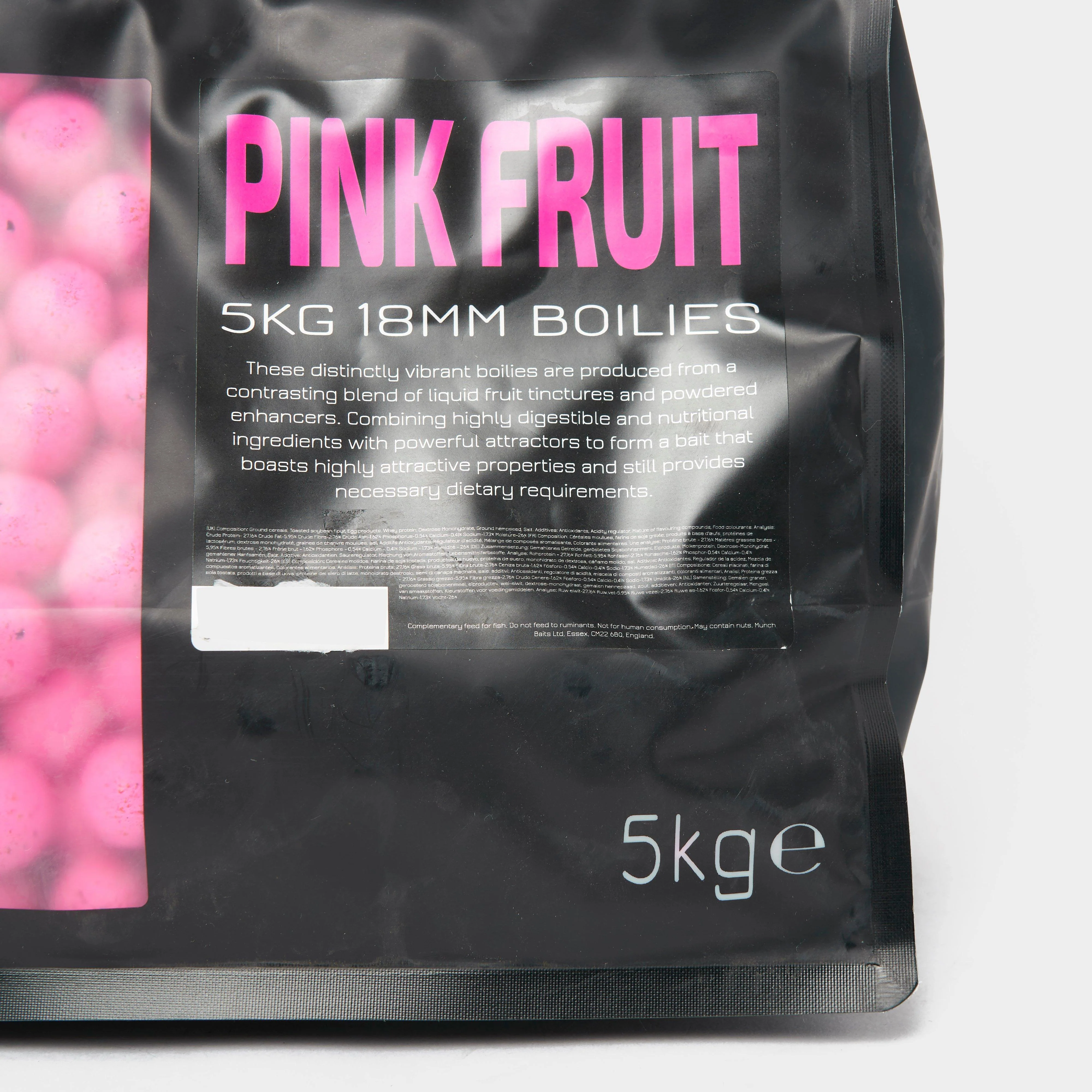 Munch Baits Pink Fruit Boilies 18mm 5kg - Image 2