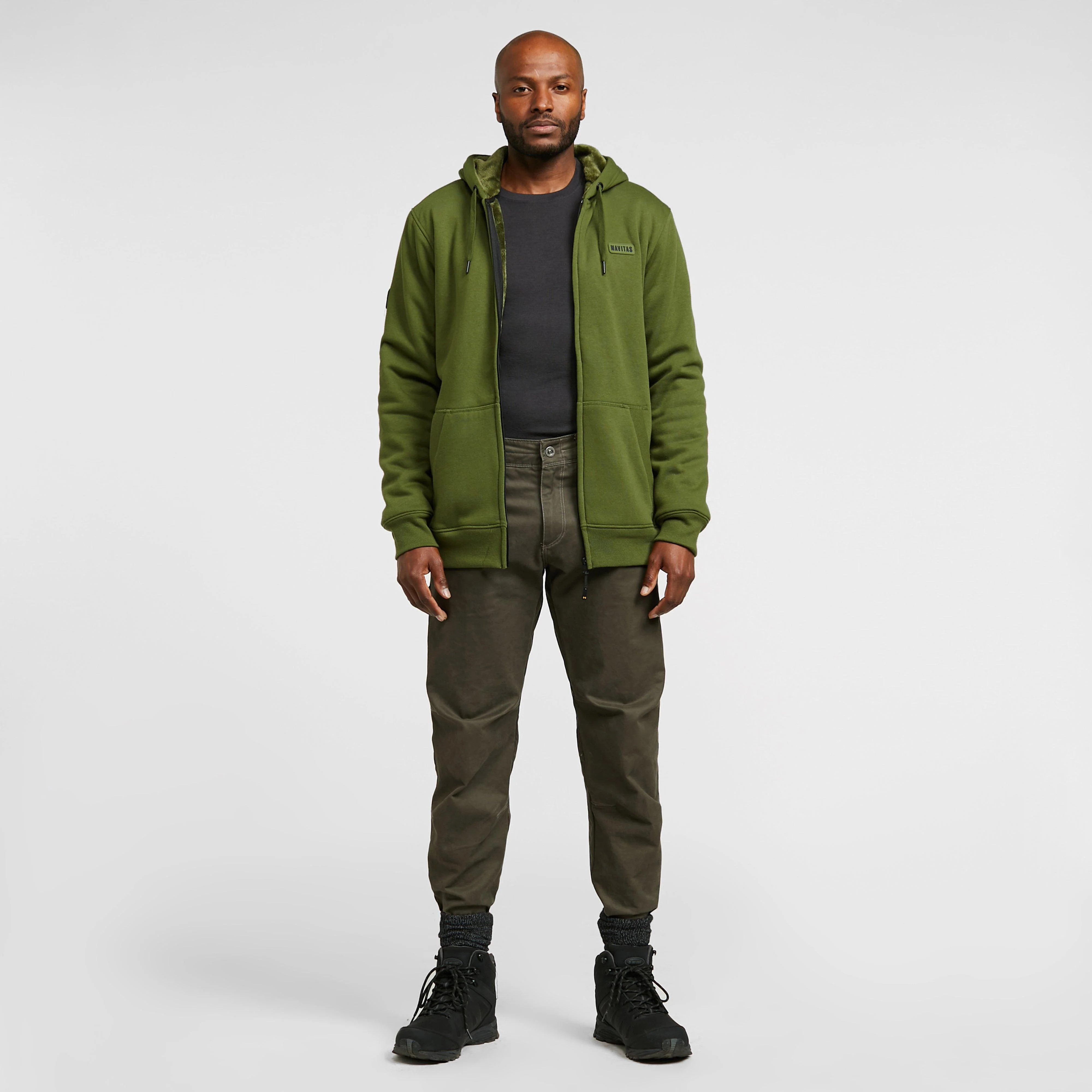 NVTS Sherpa Zip Hoody Green M - Image 3