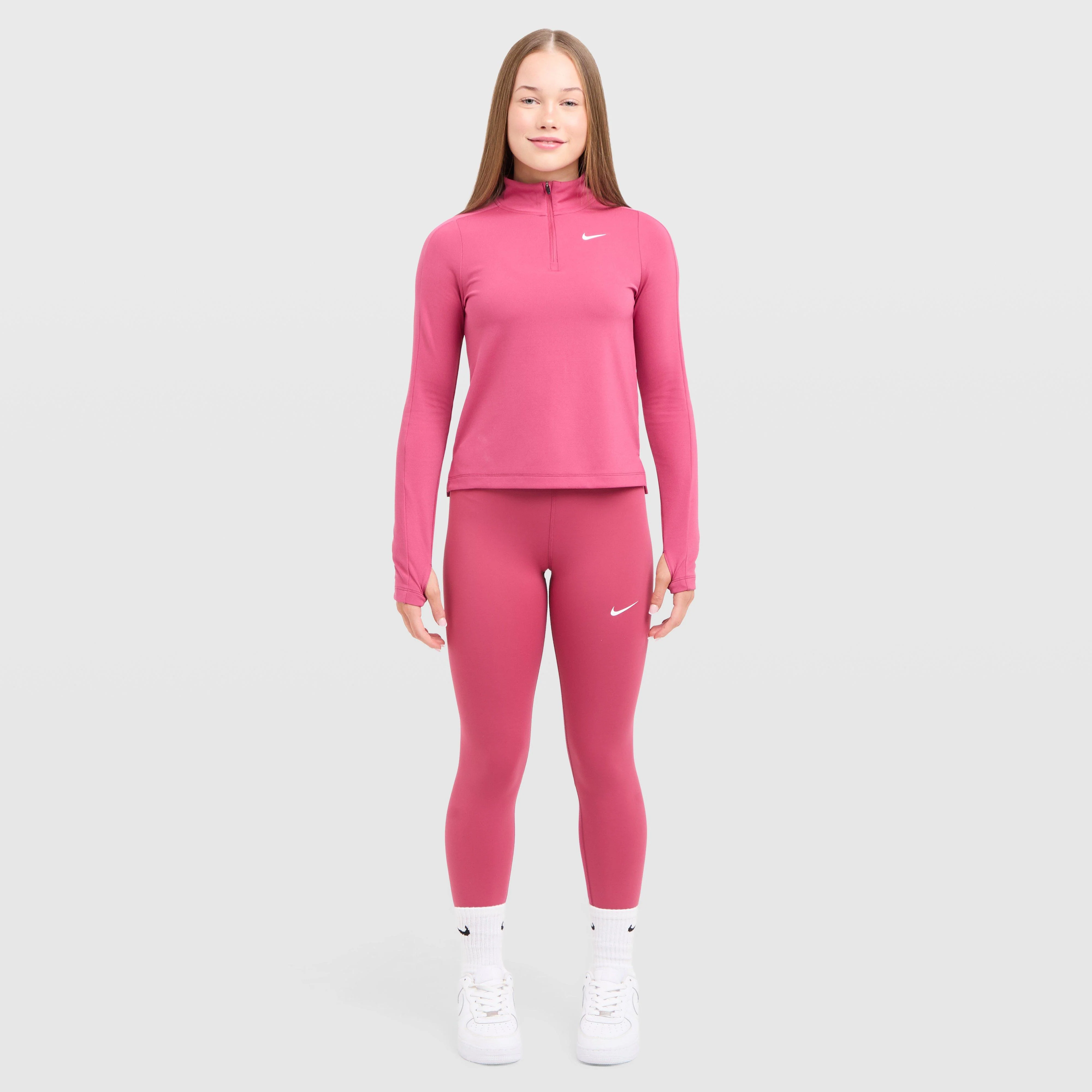 Girls' Dri-FIT Long Sleeve 1/2 Zip Top Junior - Image 3