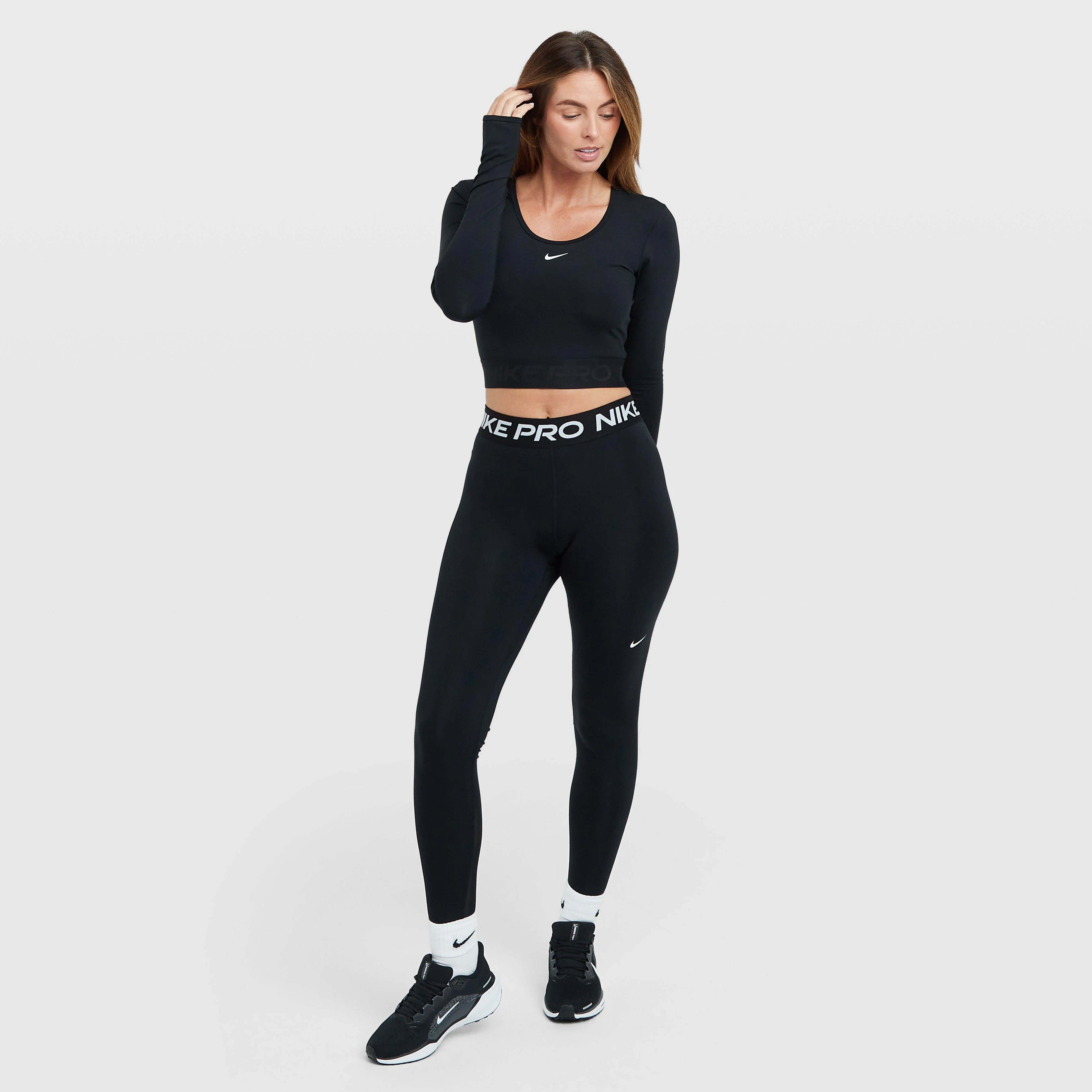 Women's Pro Dri-FIT Cropped Long Sleeve Top - Image 3