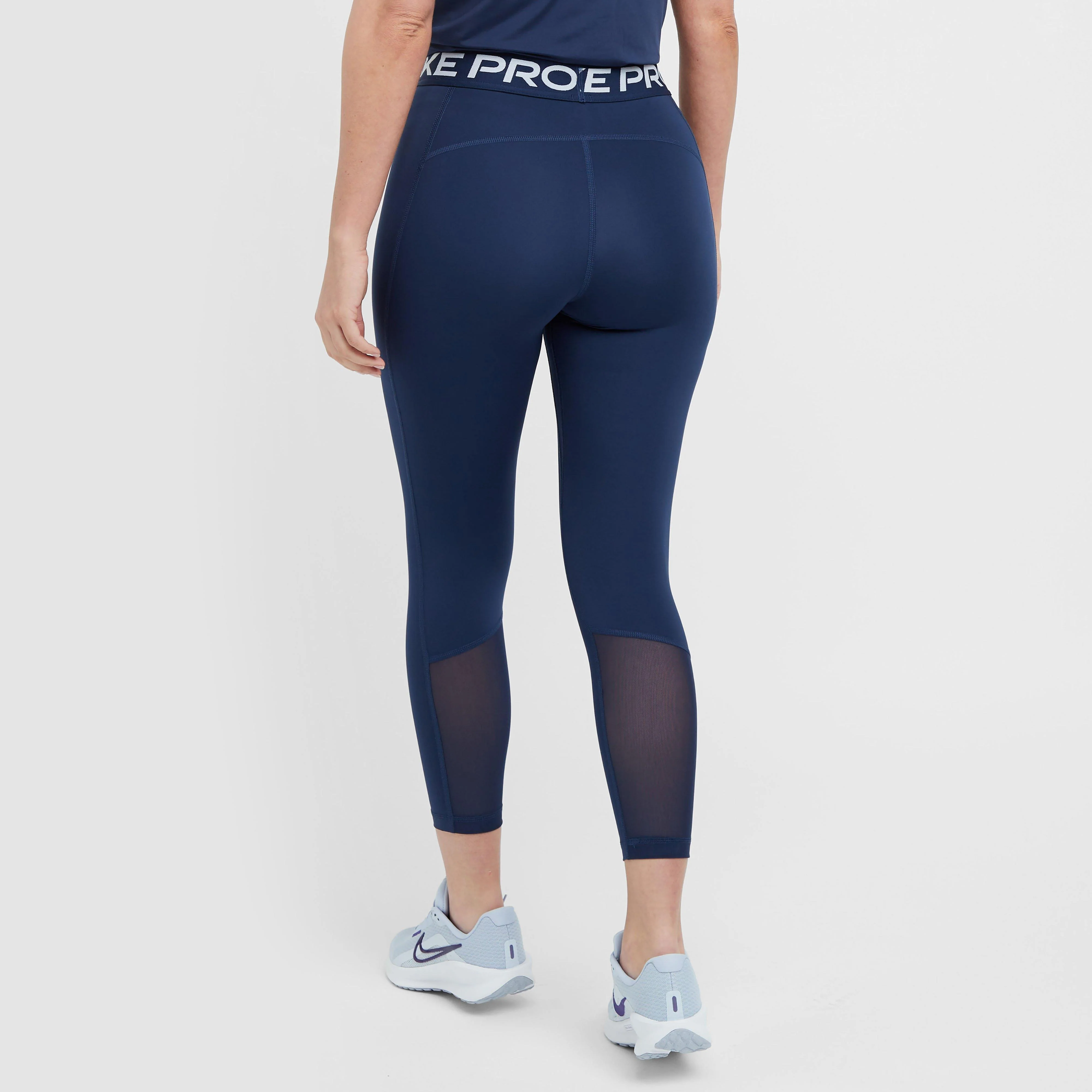 Women’s Pro Mid-Rise Crop Mesh Panel Leggings - Image 2