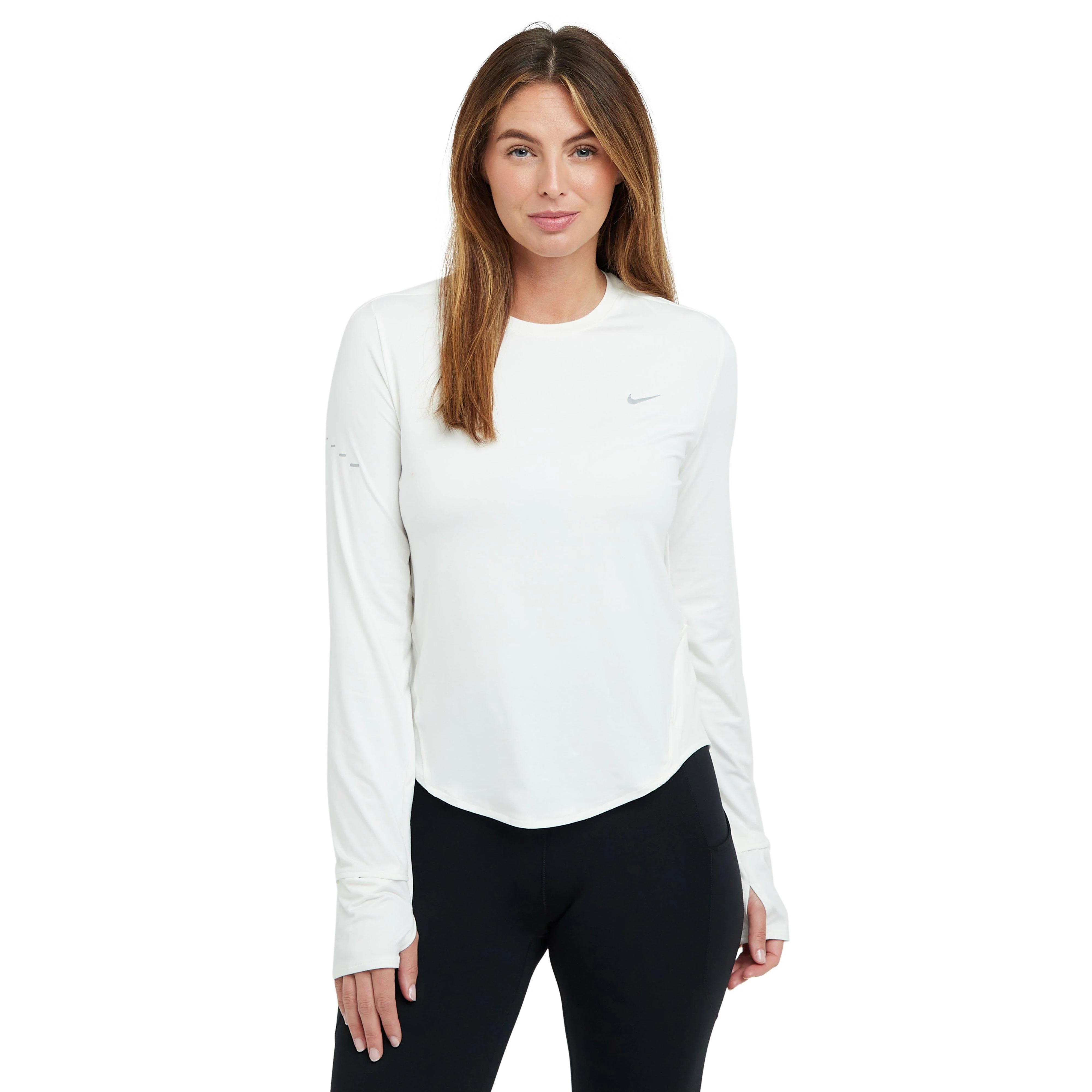 Women's Swift Dri-FIT UV Long-Sleeve Crew-Neck Running Top - Image 9