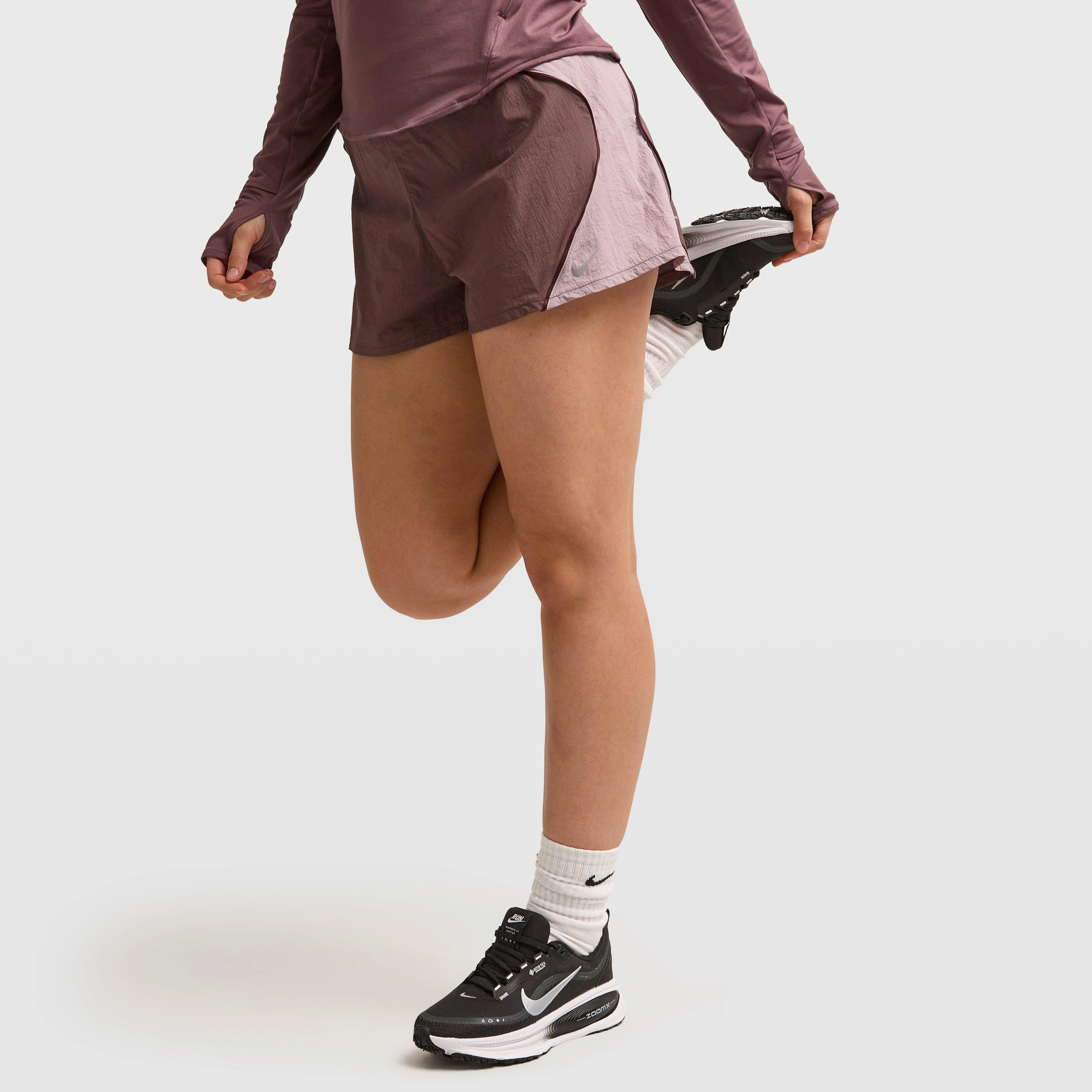 Women's Swift Repel High-Waisted Brief-Lined Running Shorts - Image 2