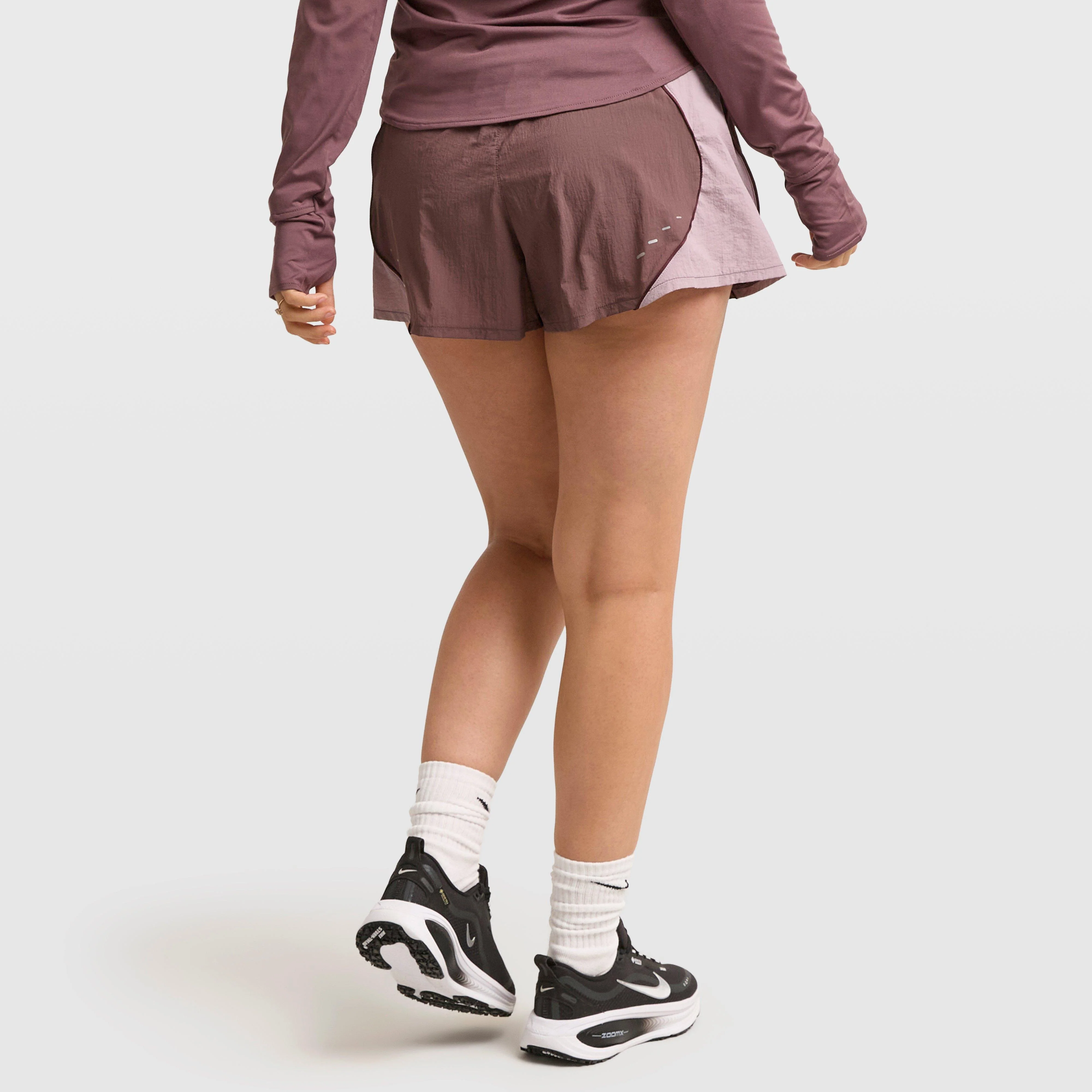 Women's Swift Repel High-Waisted Brief-Lined Running Shorts - Image 4