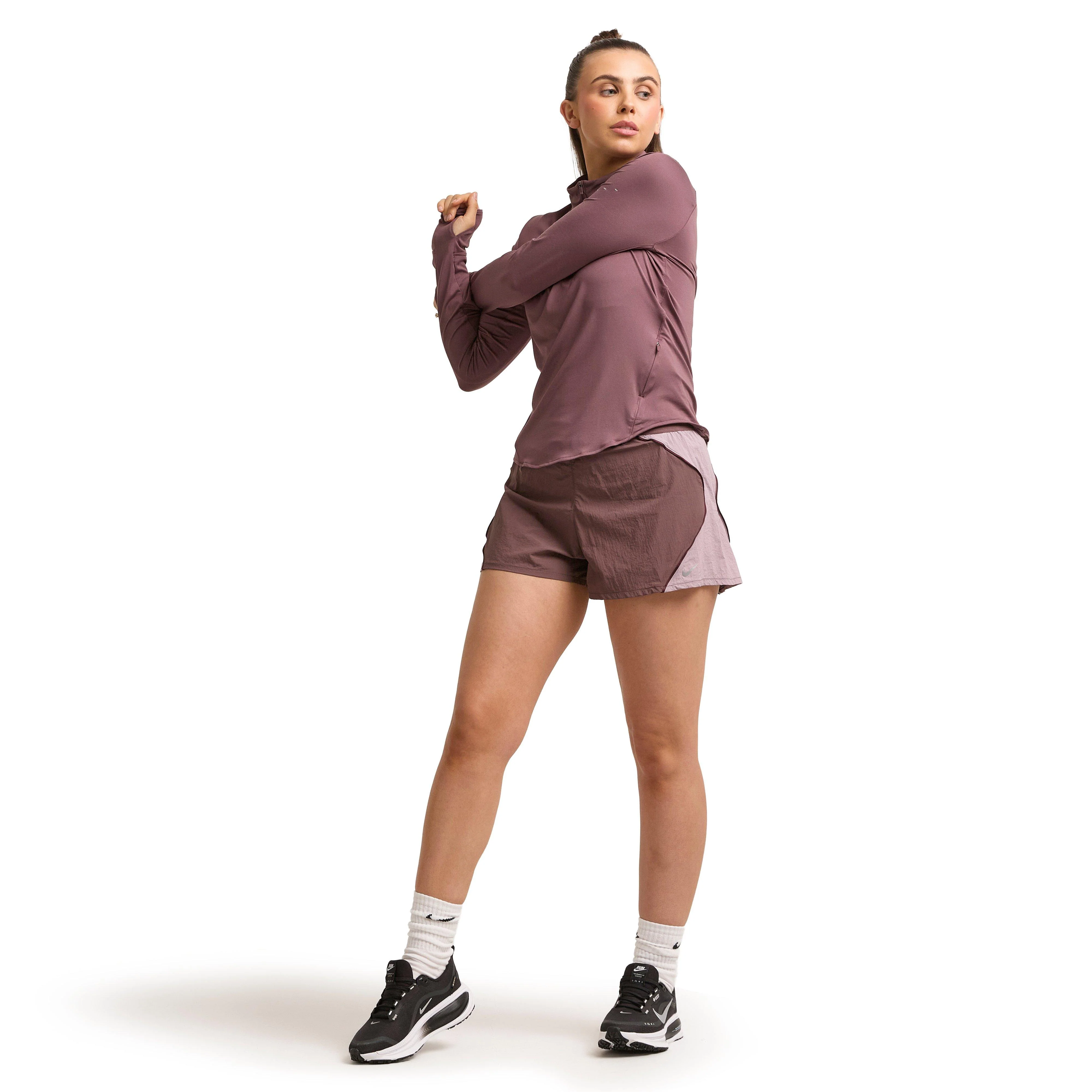 Women's Swift Repel High-Waisted Brief-Lined Running Shorts - Image 5