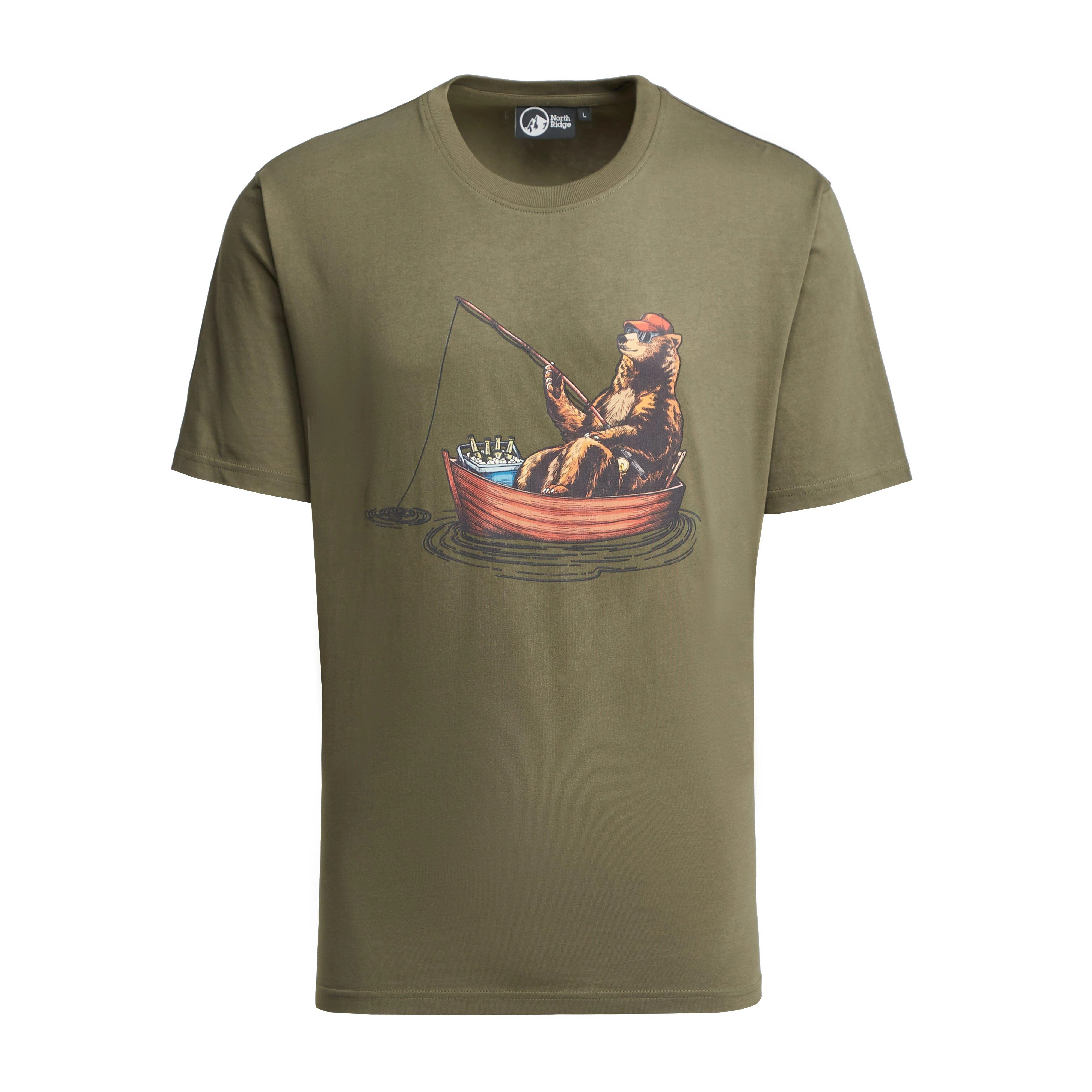 Men's Fishing Bear T-Shirt - Image 5