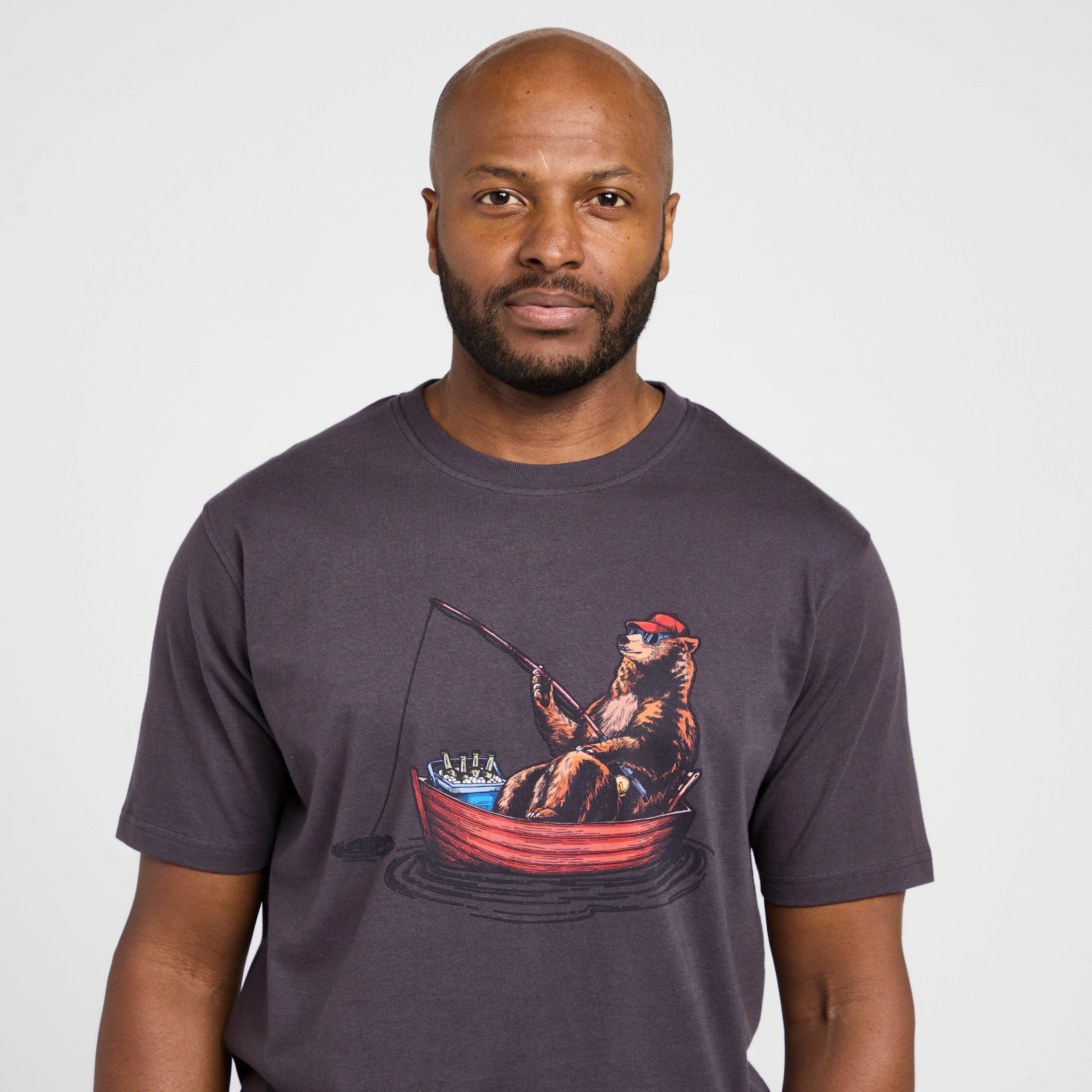 Men's Fishing Bear T-Shirt - Image 4