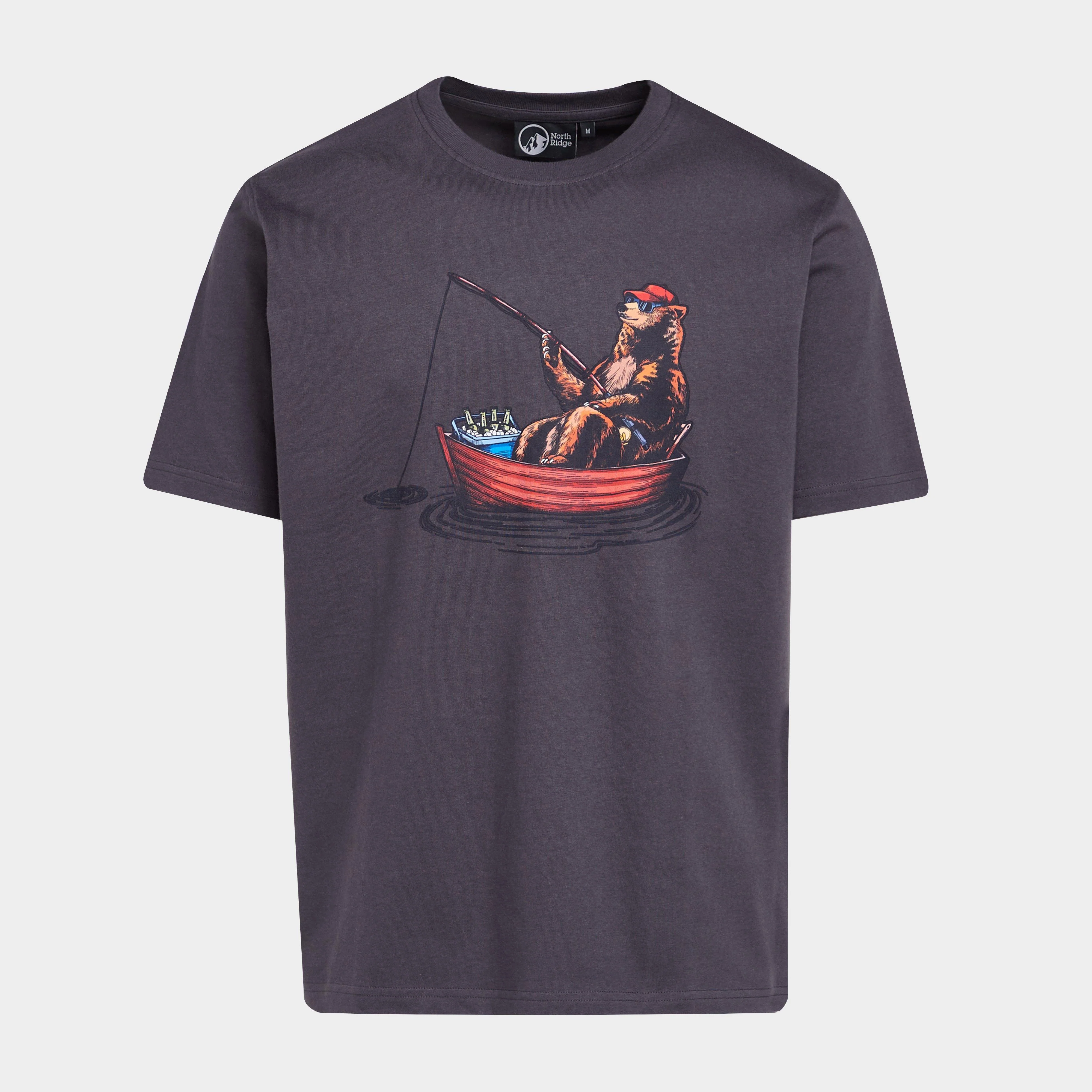 Men's Fishing Bear T-Shirt - Image 5