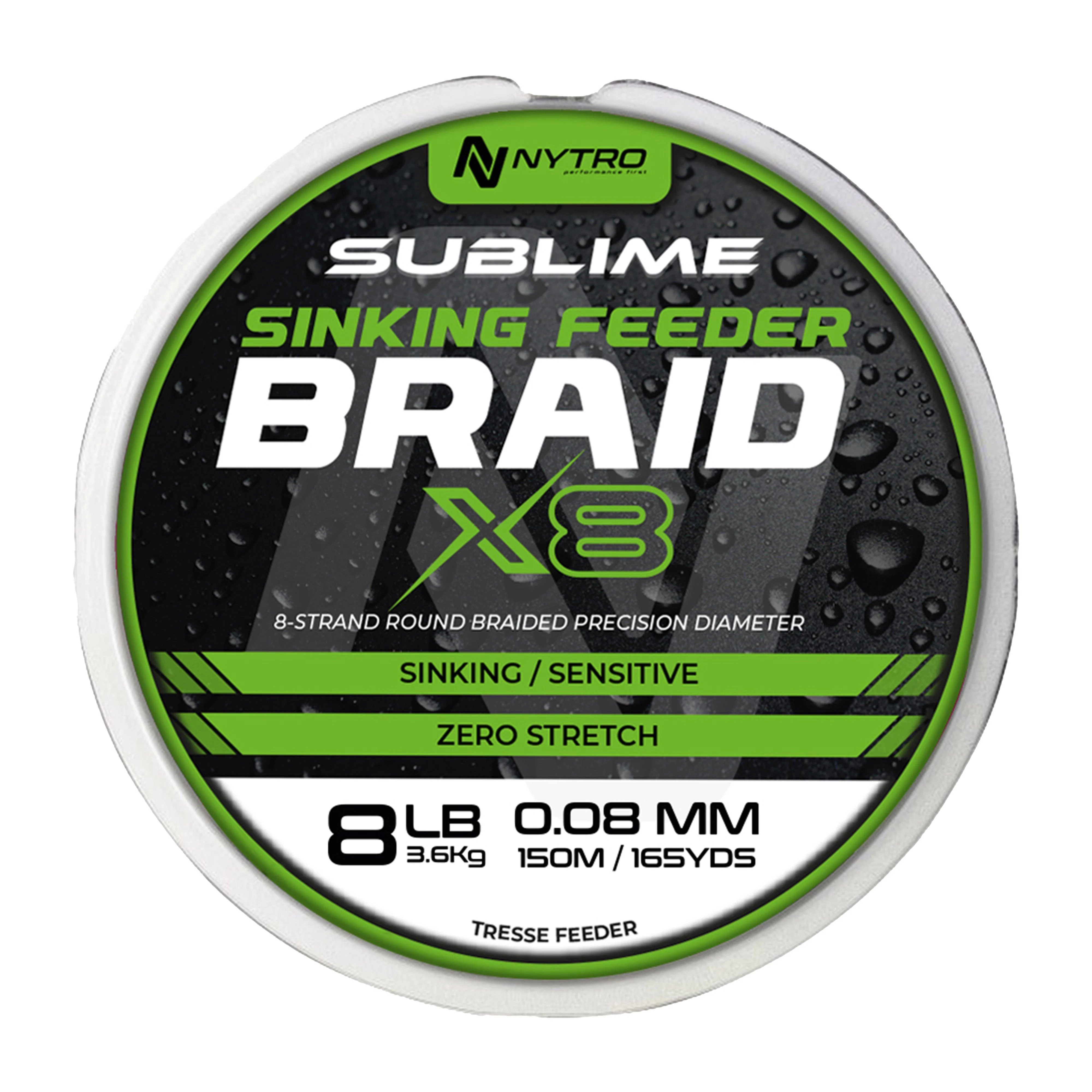 Sublime X8 Sinking Feeder Braid 0.08mm - Image 2