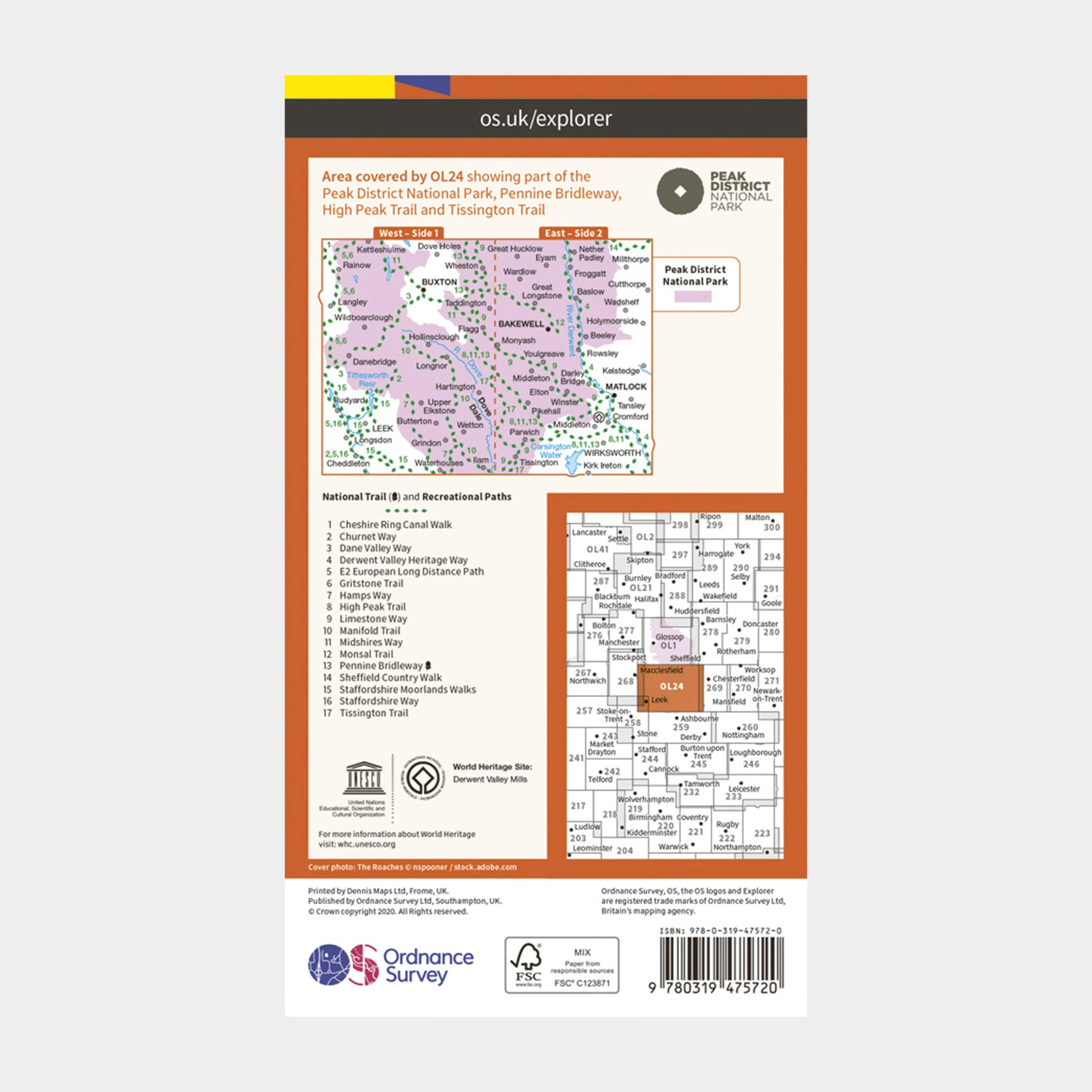Active Explorer OL 24 The Peak District (White Peak Area) Map - Image 2